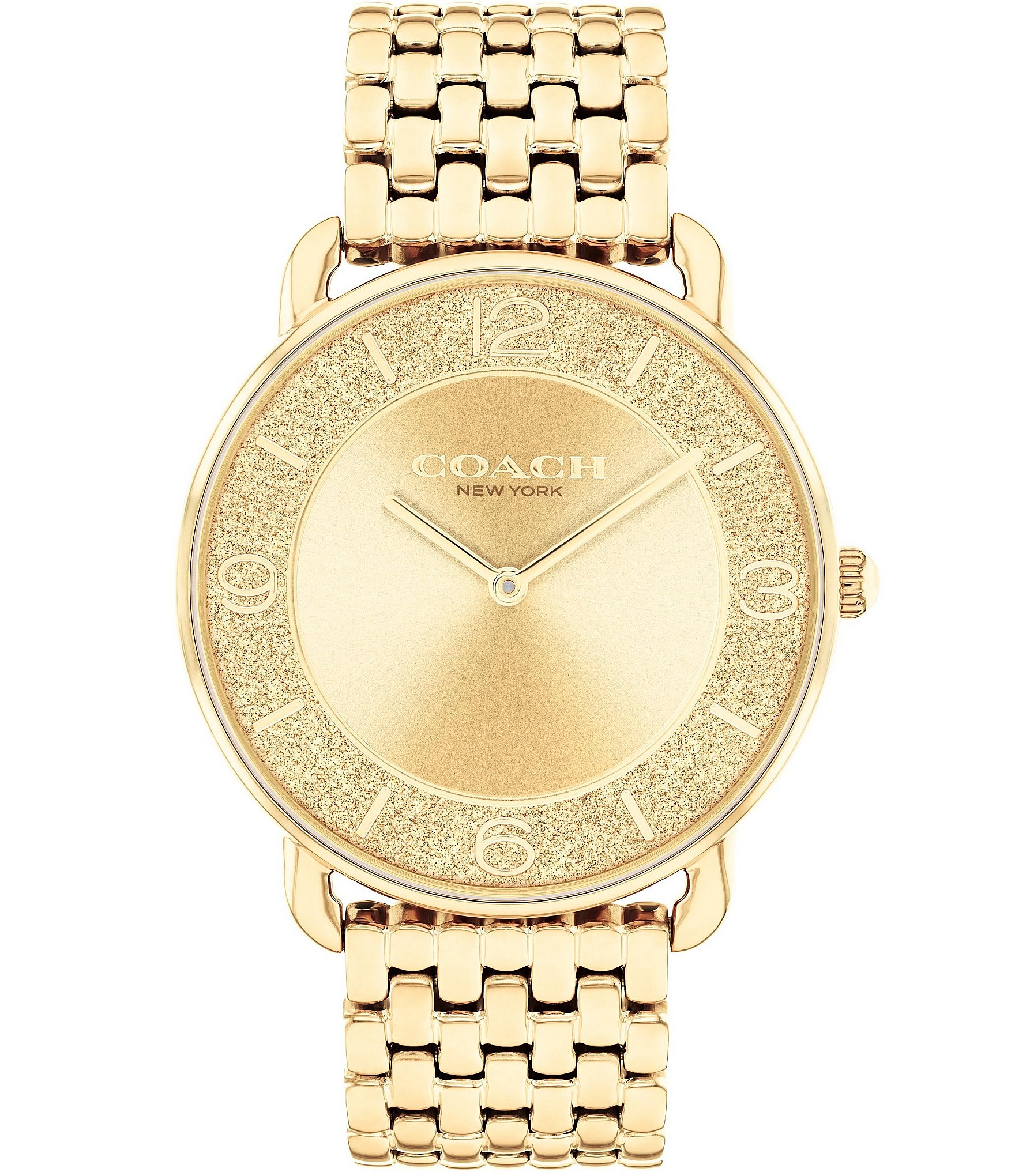 COACH Women's Elliot Quartz Analog Gold Tone Stainless Steel Bracelet Watch