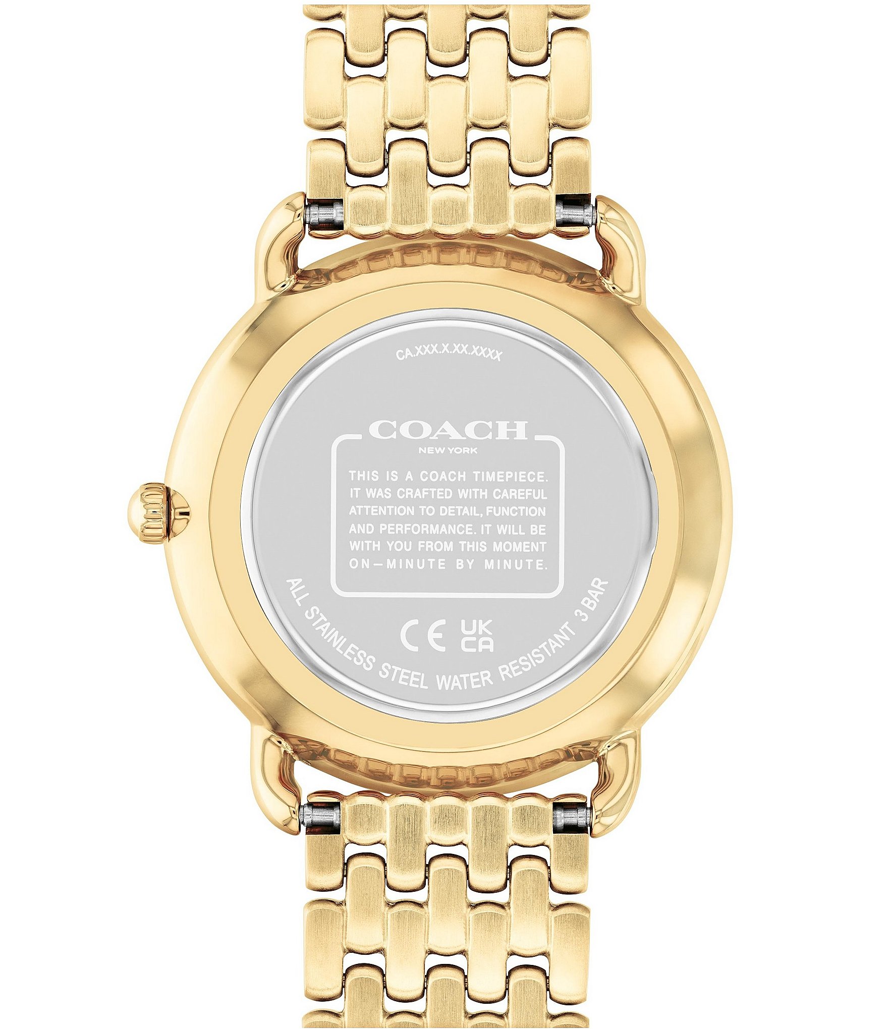 COACH Women's Elliot Quartz Analog Gold Tone Stainless Steel Bracelet Watch