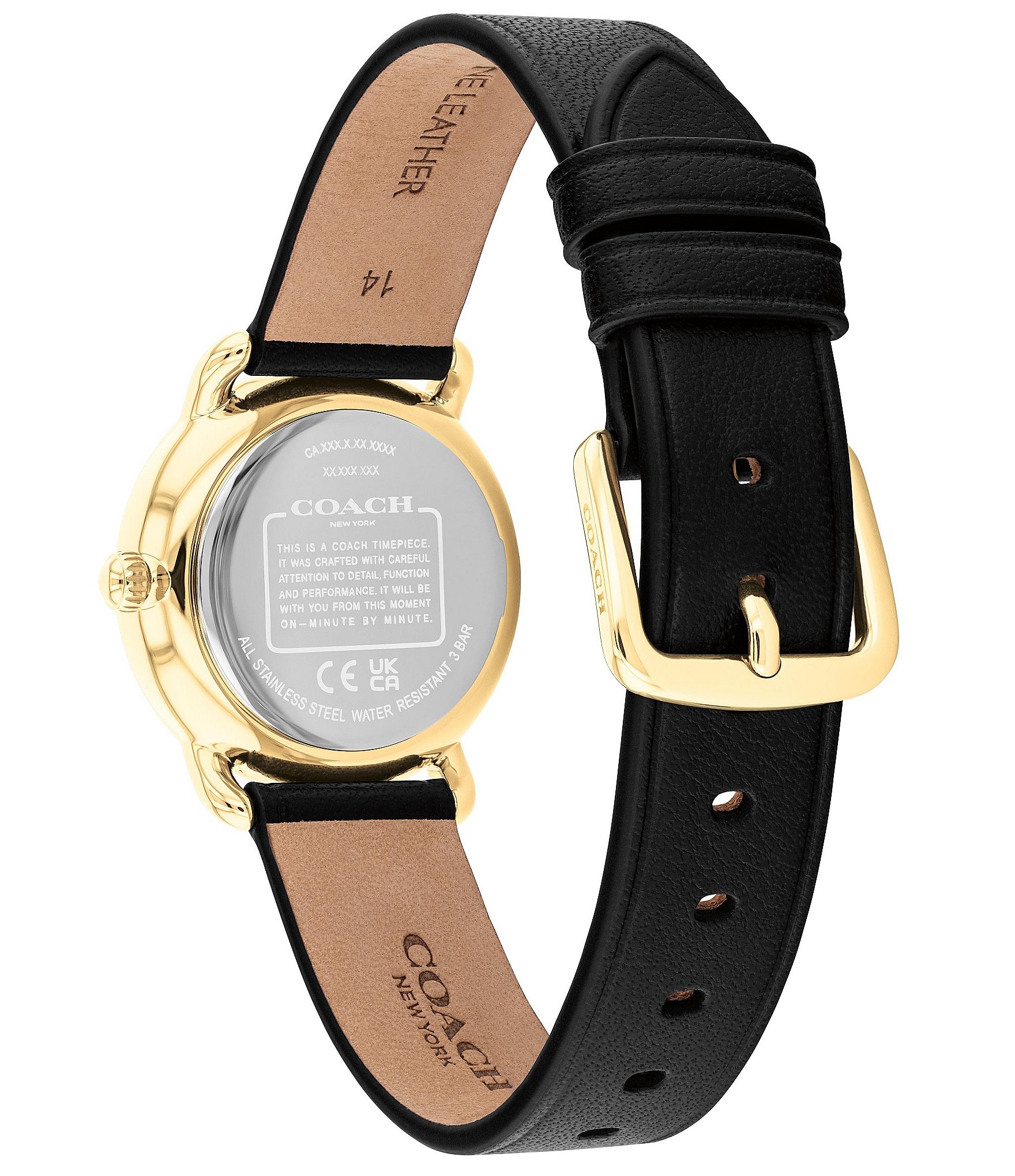 COACH Women's Elliot Quartz Analog Leather Strap Watch