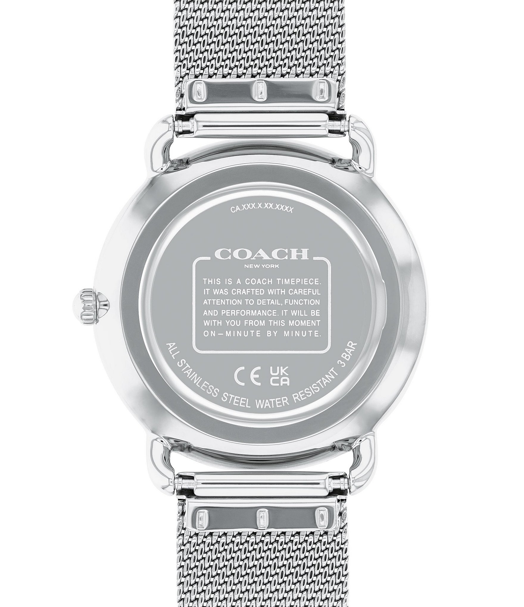 COACH Women's Elliot Quartz Analog Silver Mesh Bracelet Watch