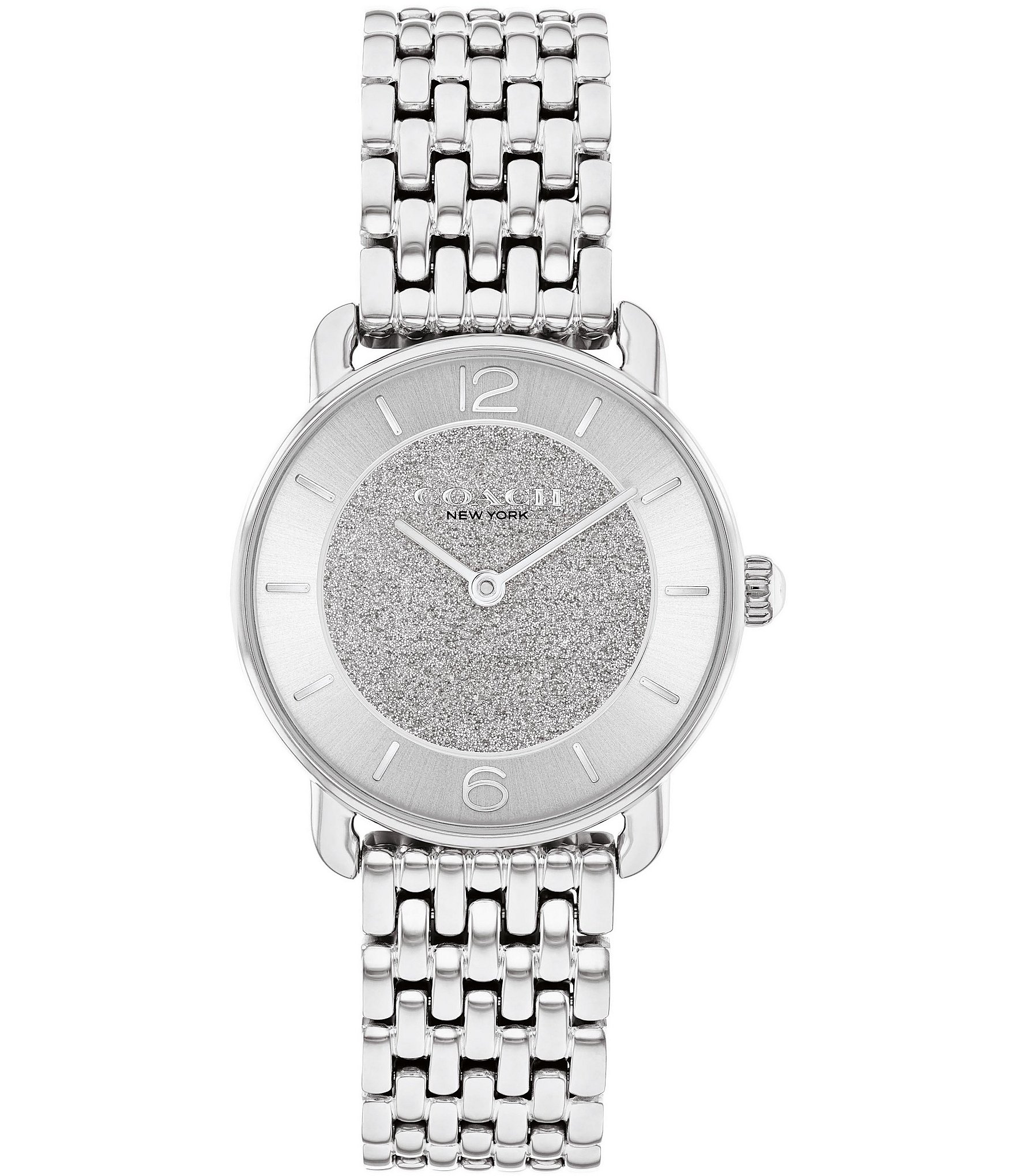 COACH Women's Elliot Quartz Analog Stainless Steel Glitter Dial Bracelet Watch