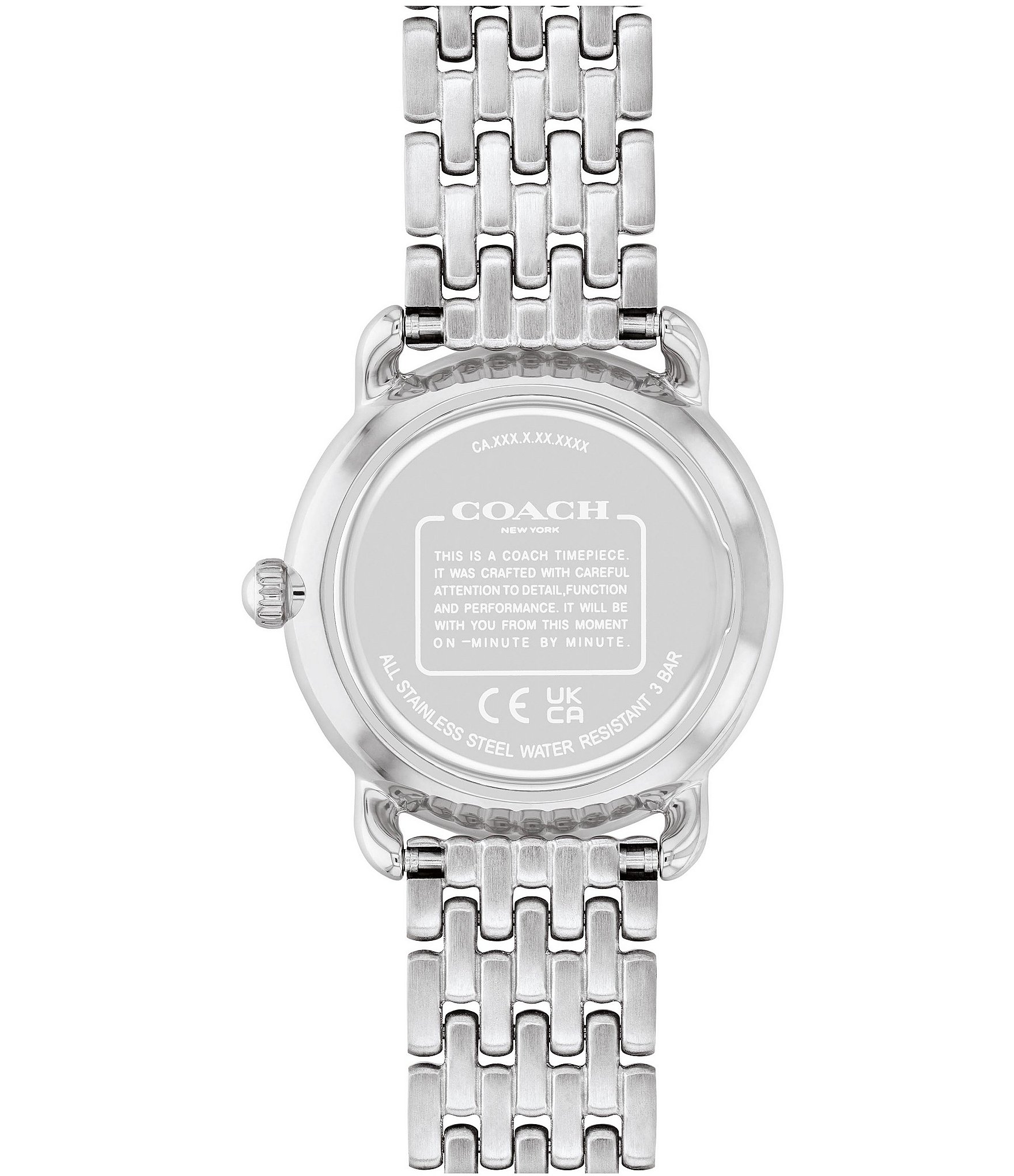 COACH Women's Elliot Quartz Analog Stainless Steel Glitter Dial Bracelet Watch