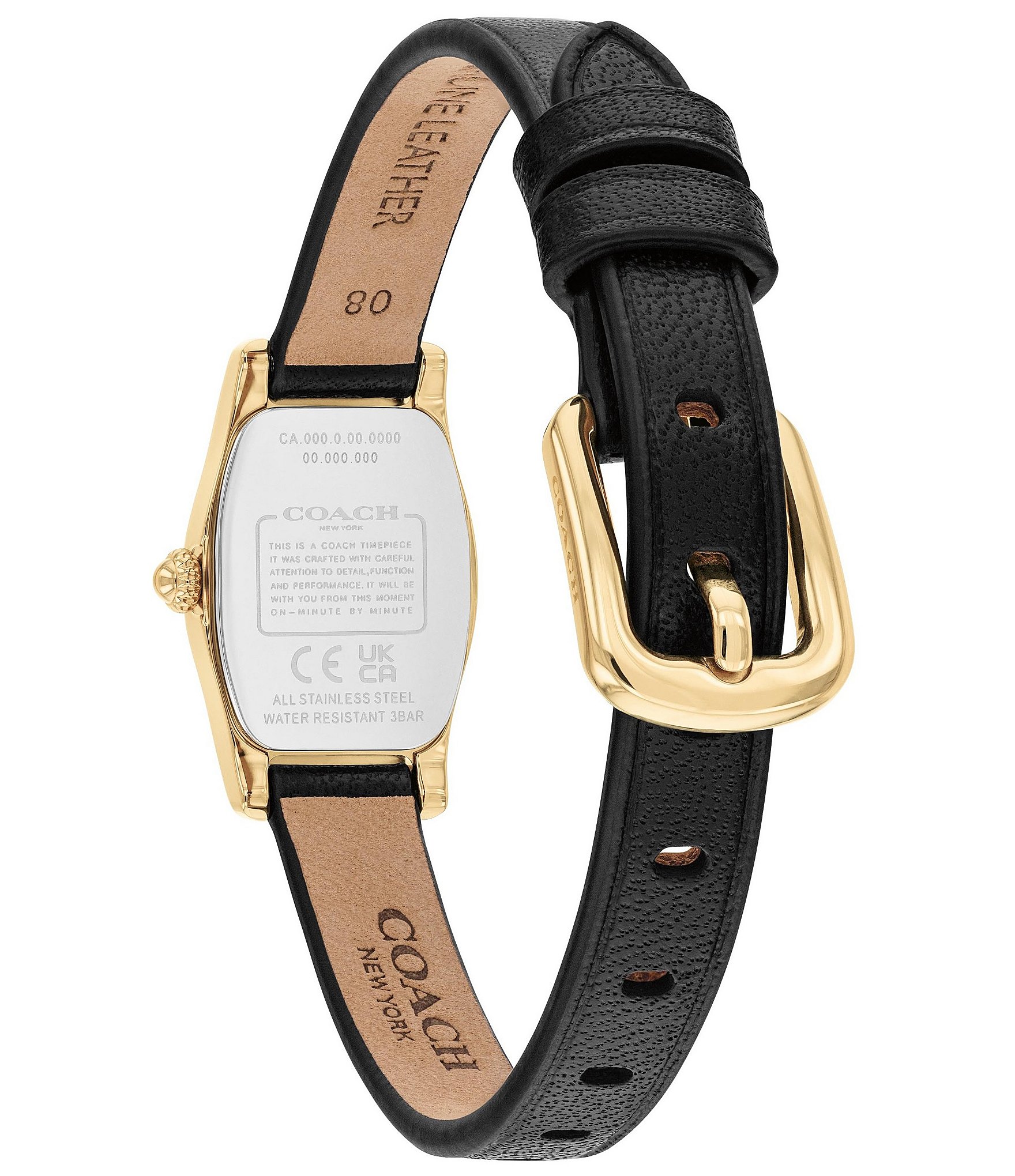 COACH Women's Greta Quartz Analog Leather Strap Watch
