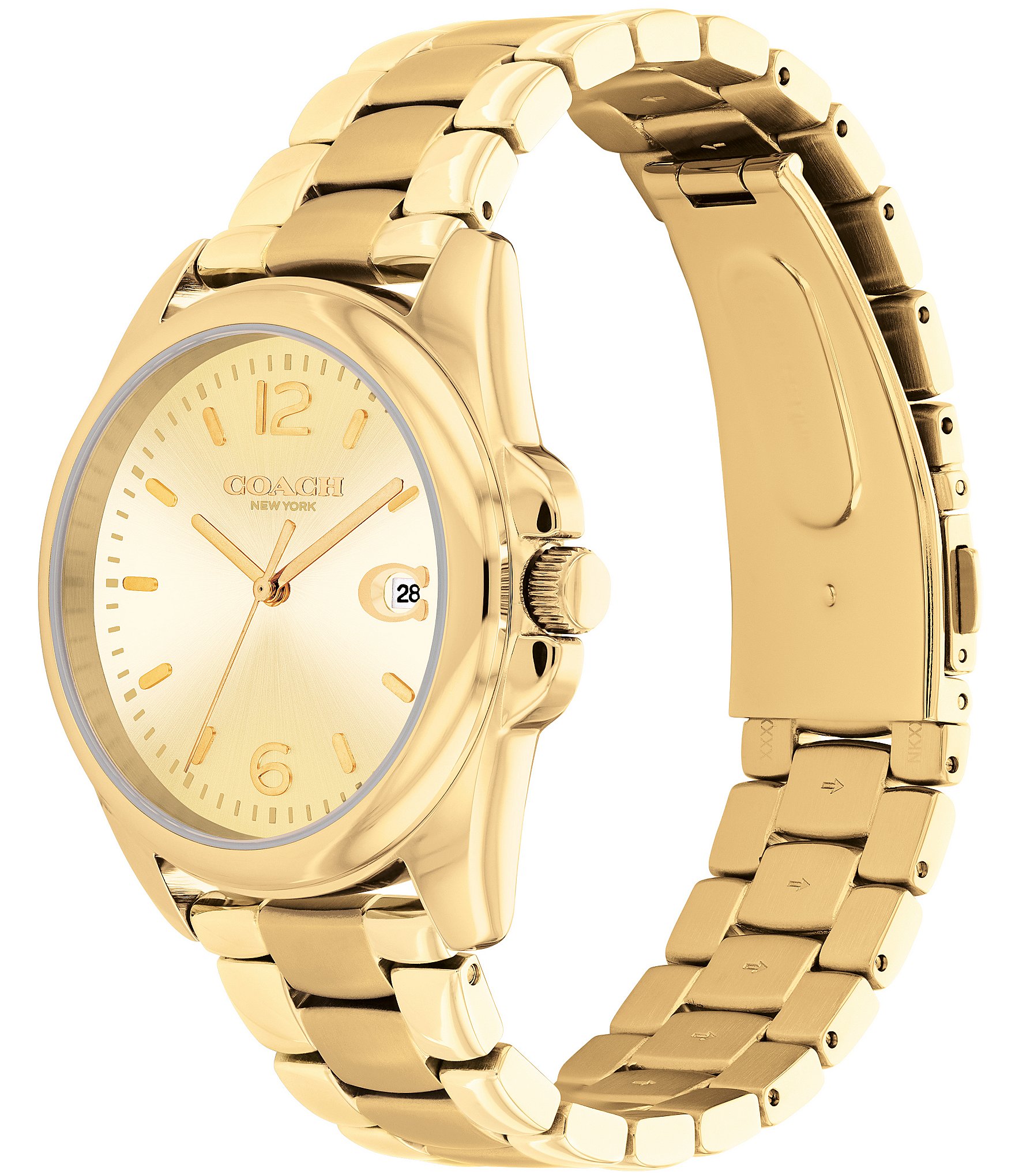 COACH Women's Greyson Gold Bracelet Watch