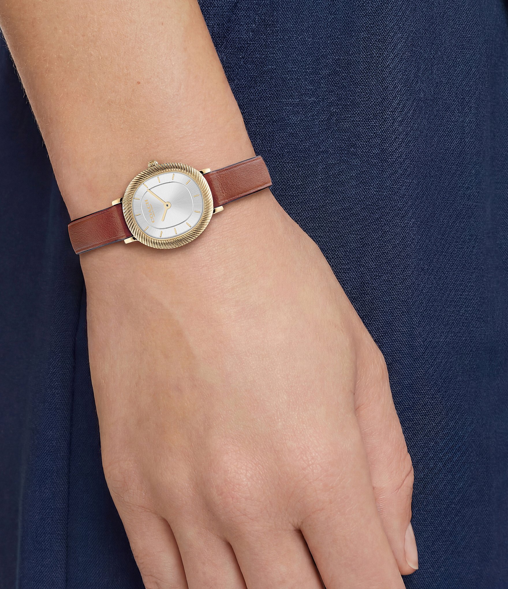 COACH Women's Harlow Quartz Analog Leather Strap Watch