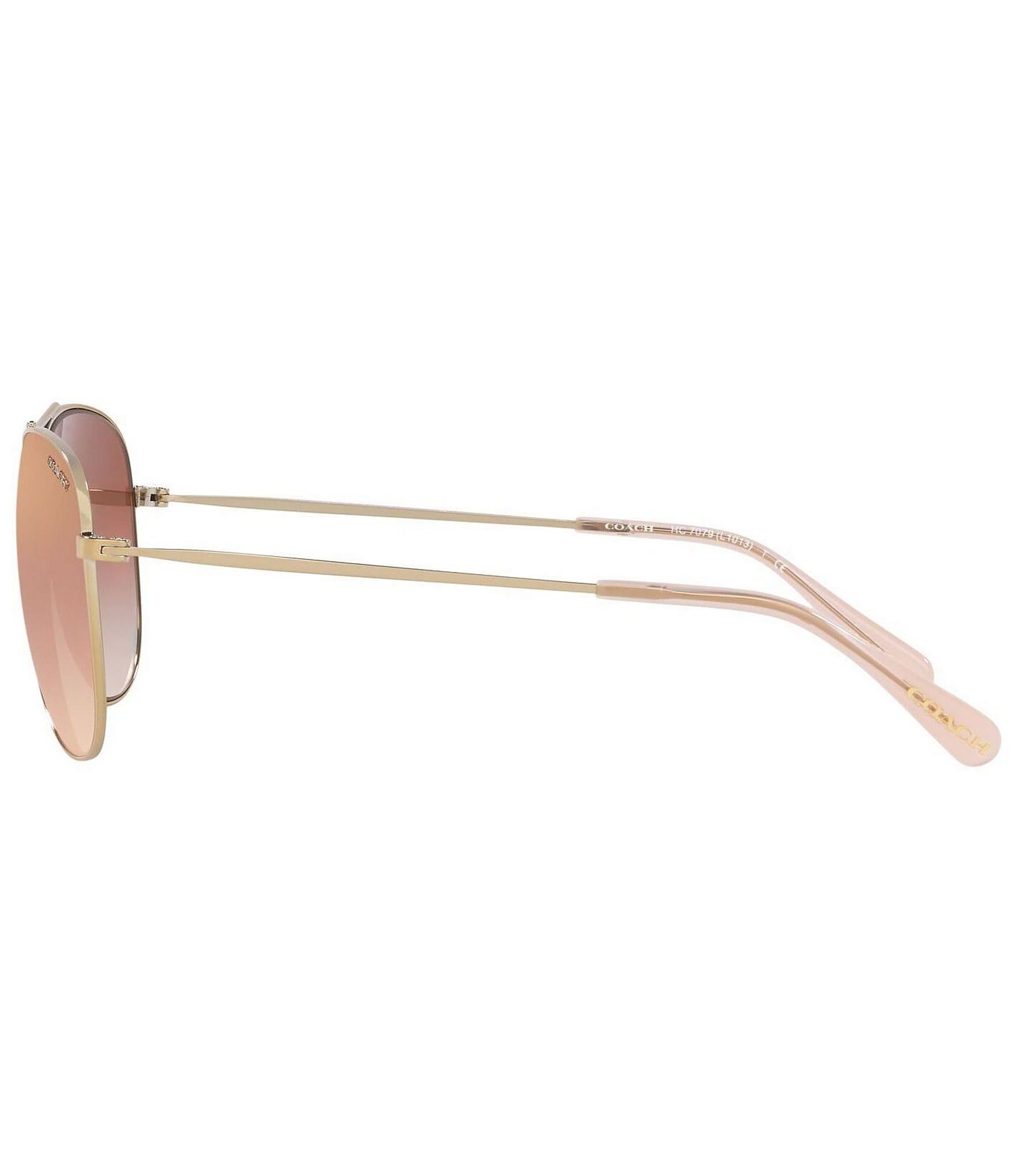 COACH Women's HC7079 58mm Aviator Sunglasses