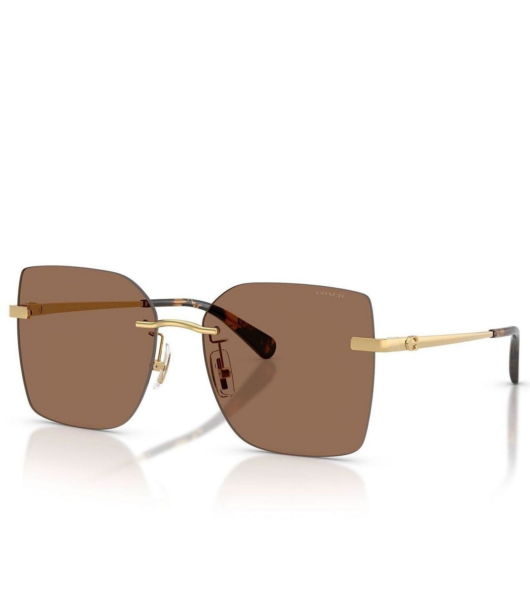 Coach Gold Metal Sunglasses Temples HC7147 main image 3