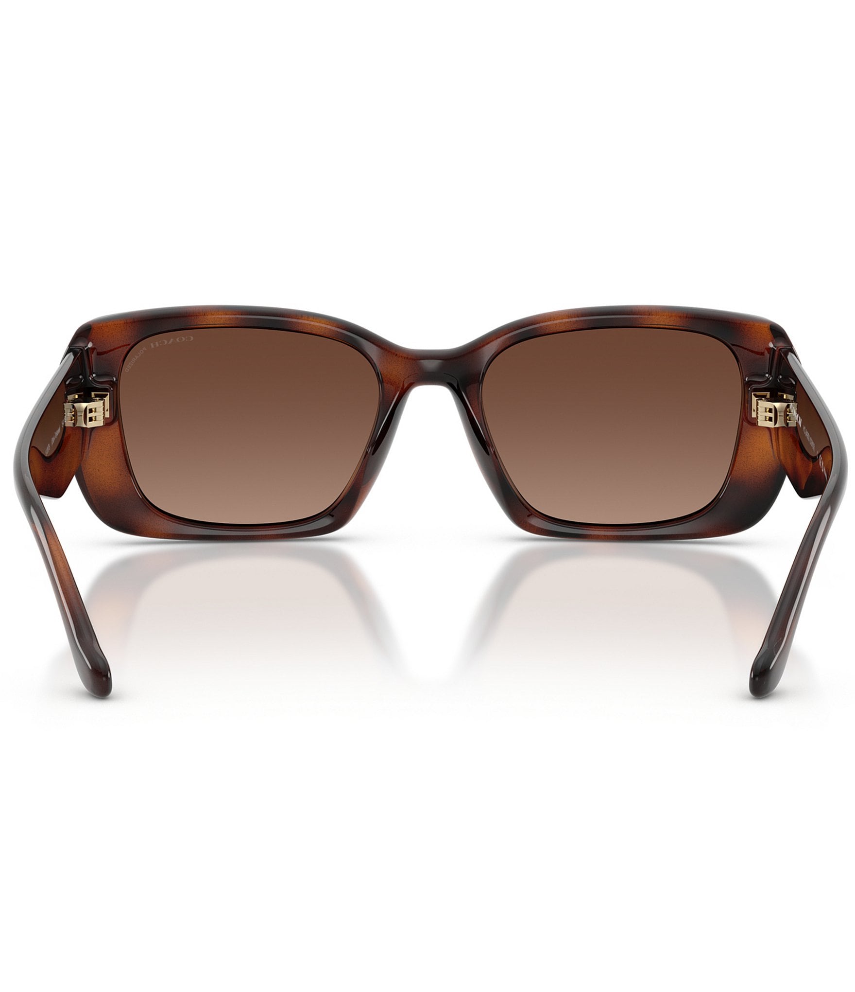 COACH Women's HC8435U 54mm Polarized Rectangle Sunglasses