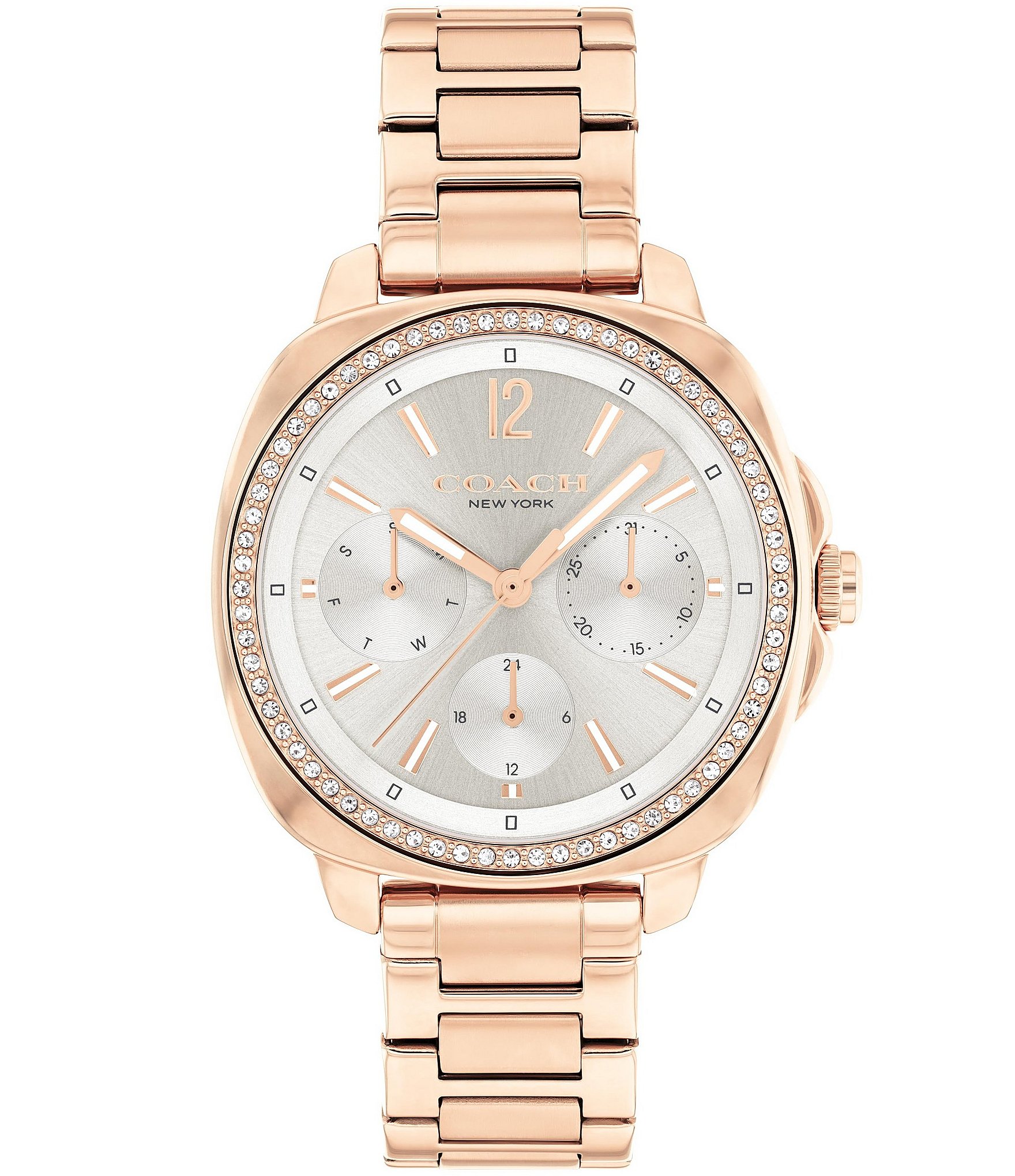 Top Women's Rose Gold Coach Bracelet Watch!