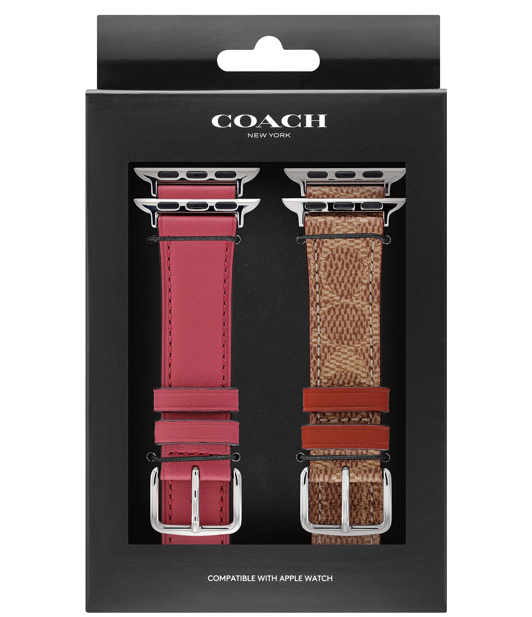 COACH Women's Pink Leather 38/40/41mm Strap for Apple Watch Set® | Dillard's