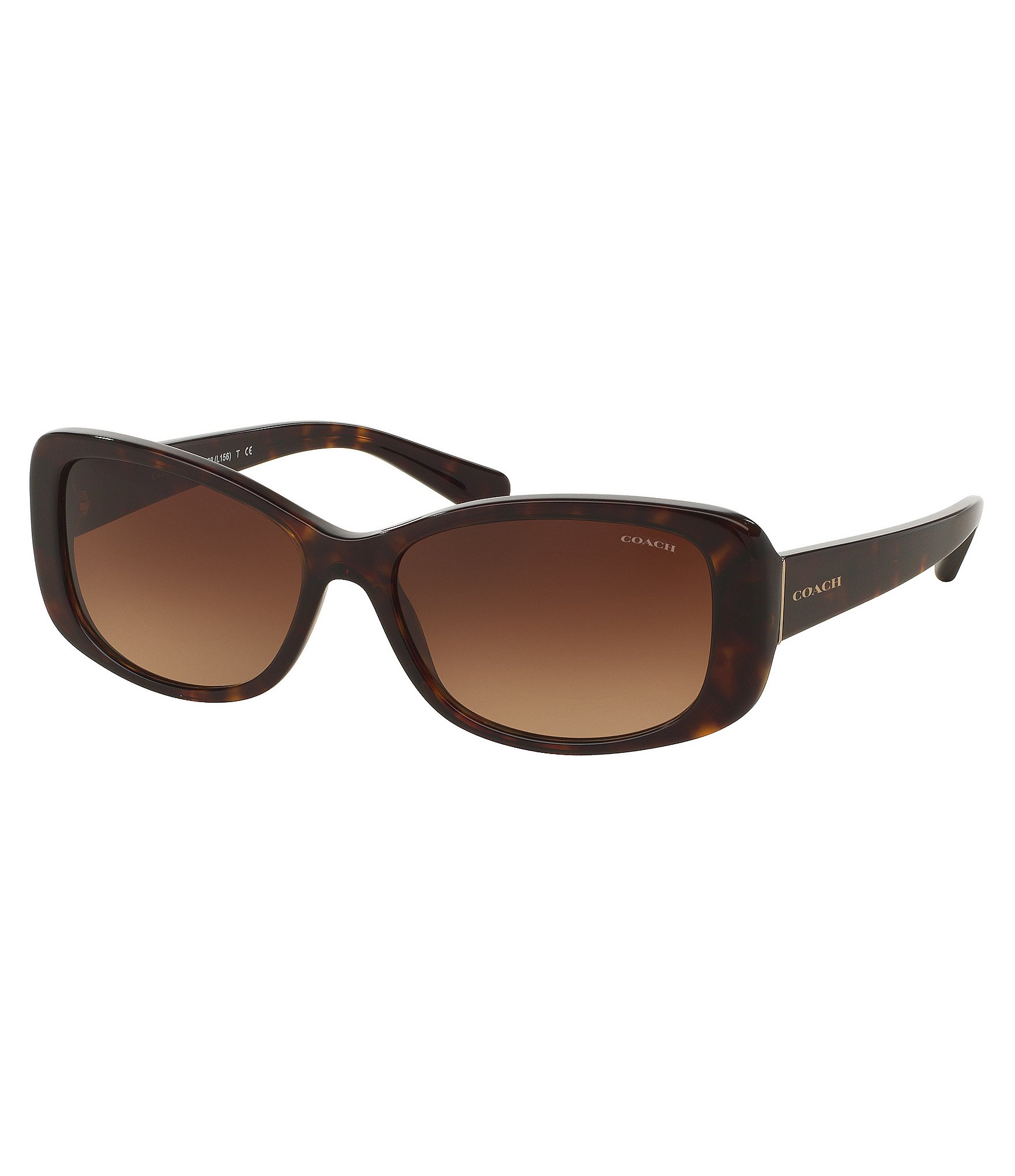 COACH Rectangular Tortoise Sunglasses