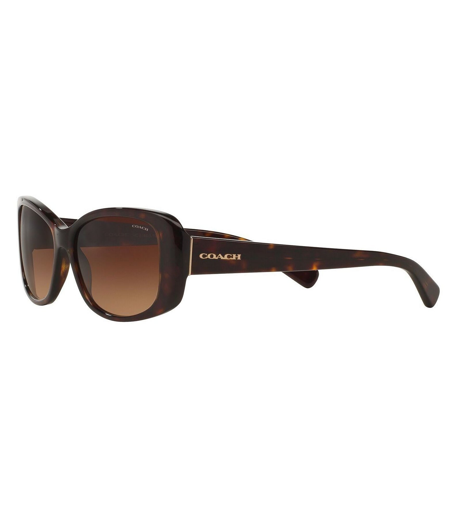 COACH Rectangular Tortoise Sunglasses