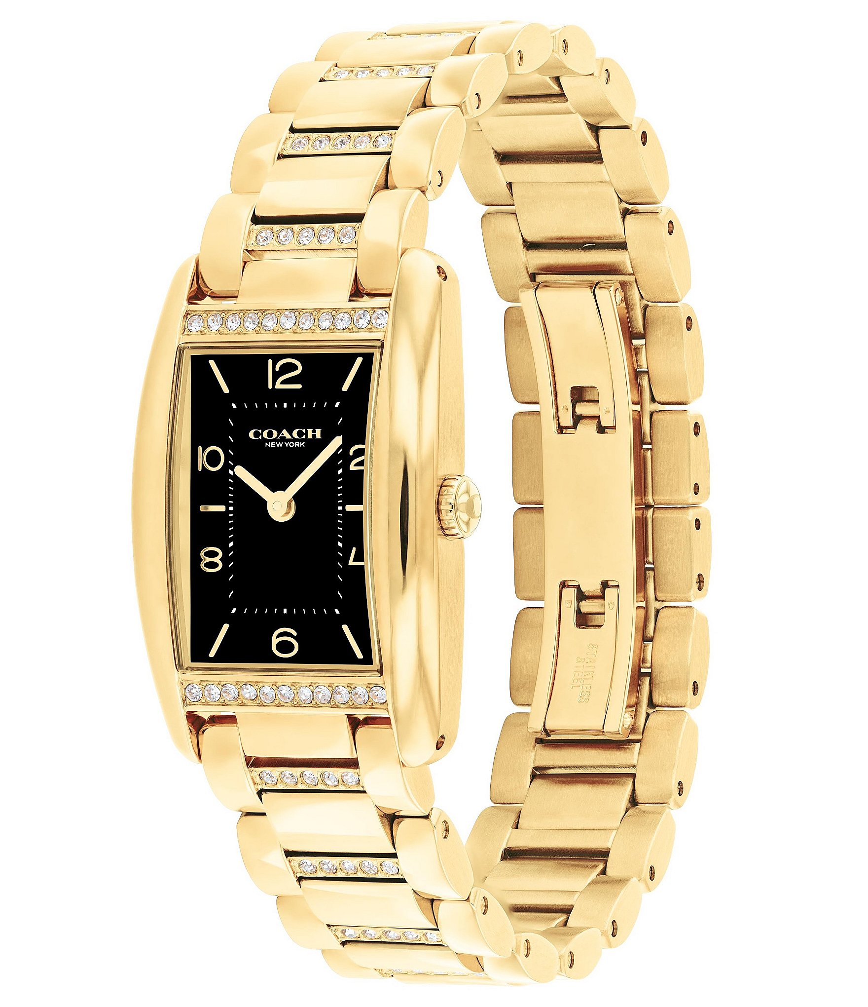 COACH Women's Reese Quartz Analog Gold Tone Stainless Steel Bracelet Watch