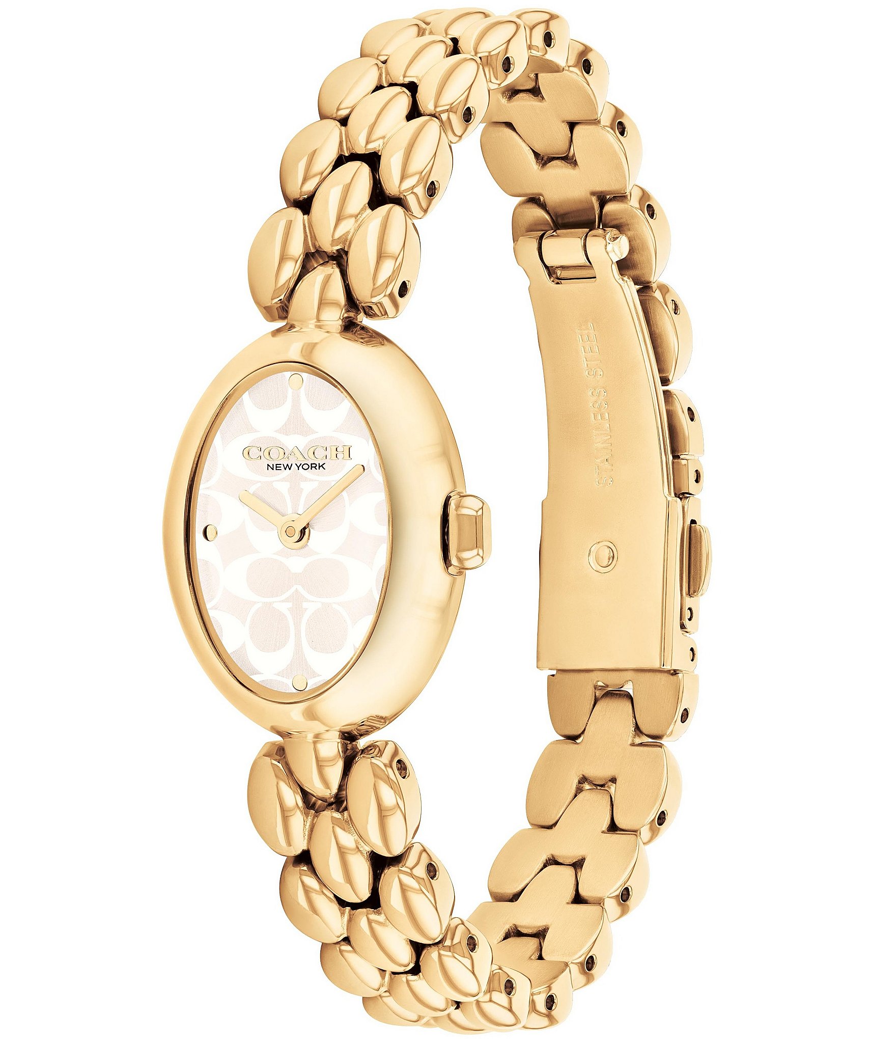 COACH Women's Sammy Quartz Analog Gold Tone Stainless Steel Bracelet Watch