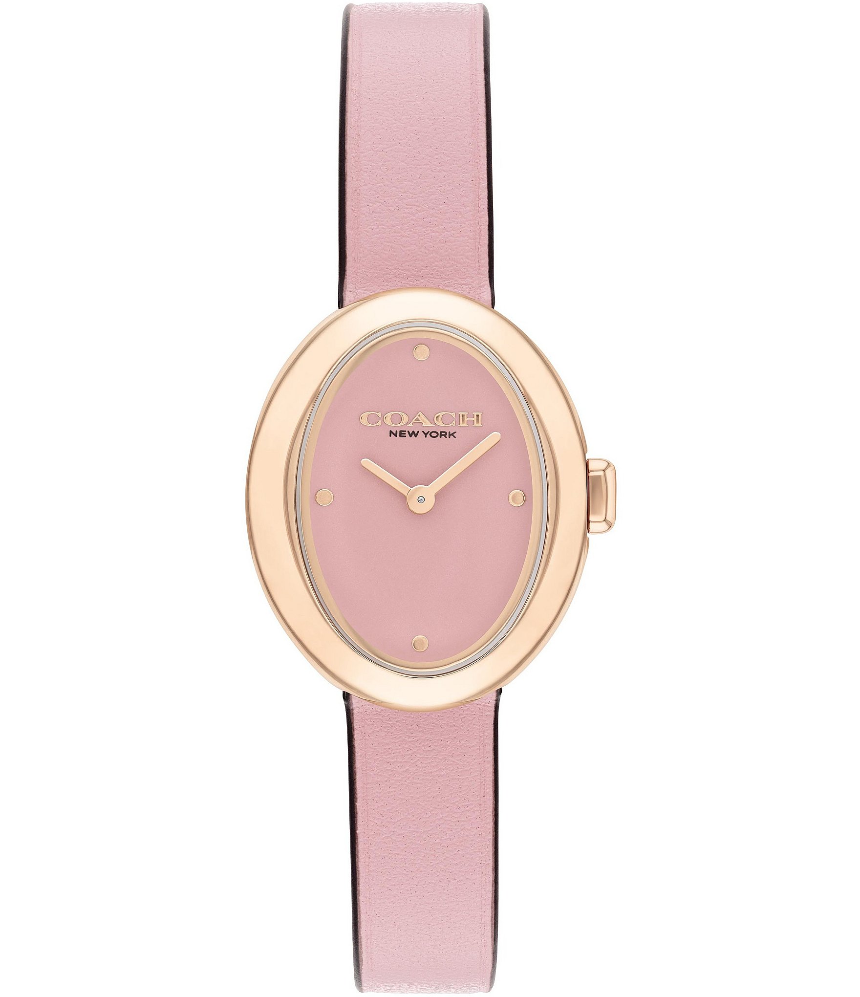 COACH Women's Sammy Quartz Analog Pink Leather Strap Watch