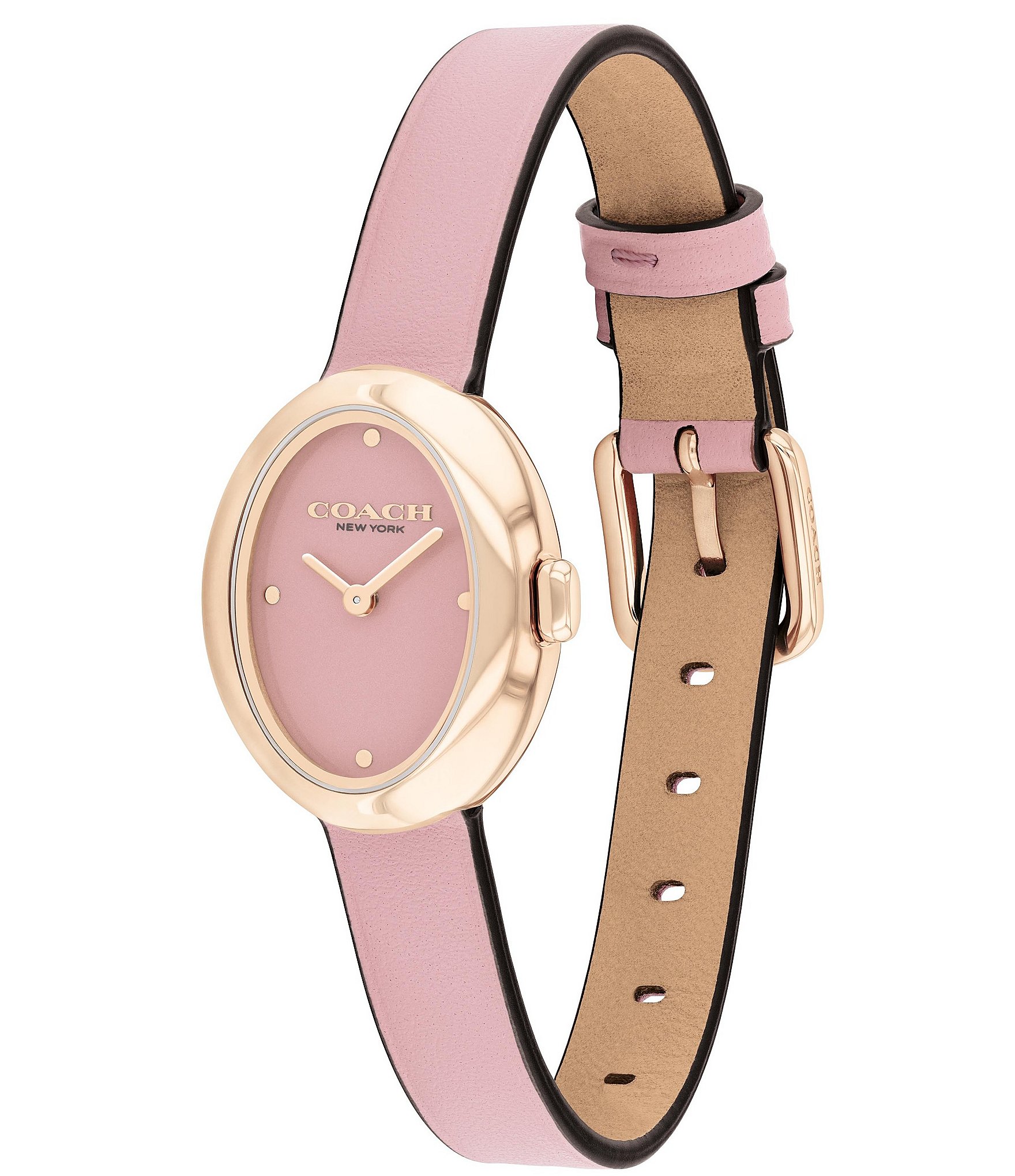 COACH Women's Sammy Quartz Analog Pink Leather Strap Watch