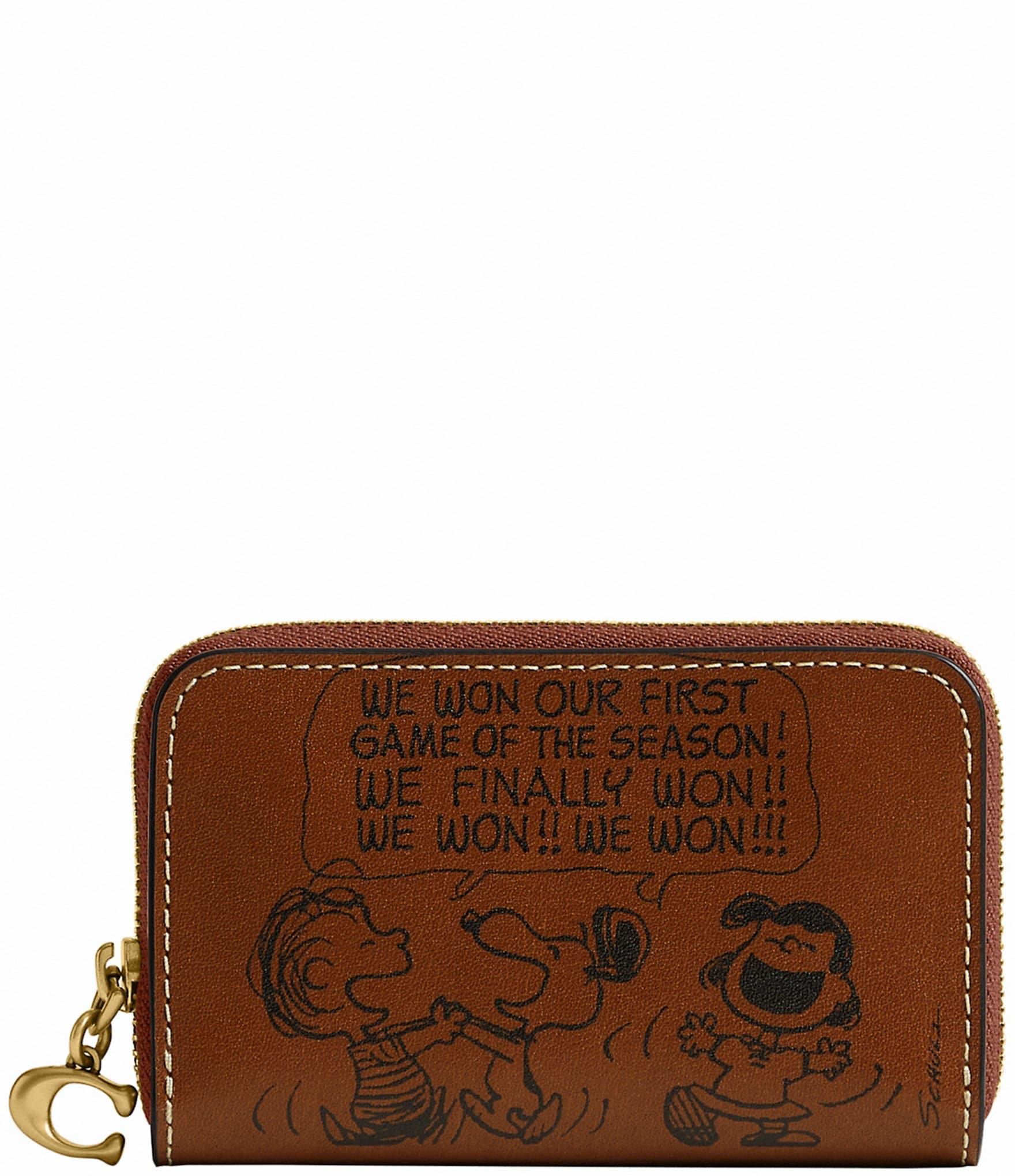 Coach◆Coach X Peanuts Smallzip News Paper Card Case COACH® | Coach X Peanuts Small Zip Around Card Case With