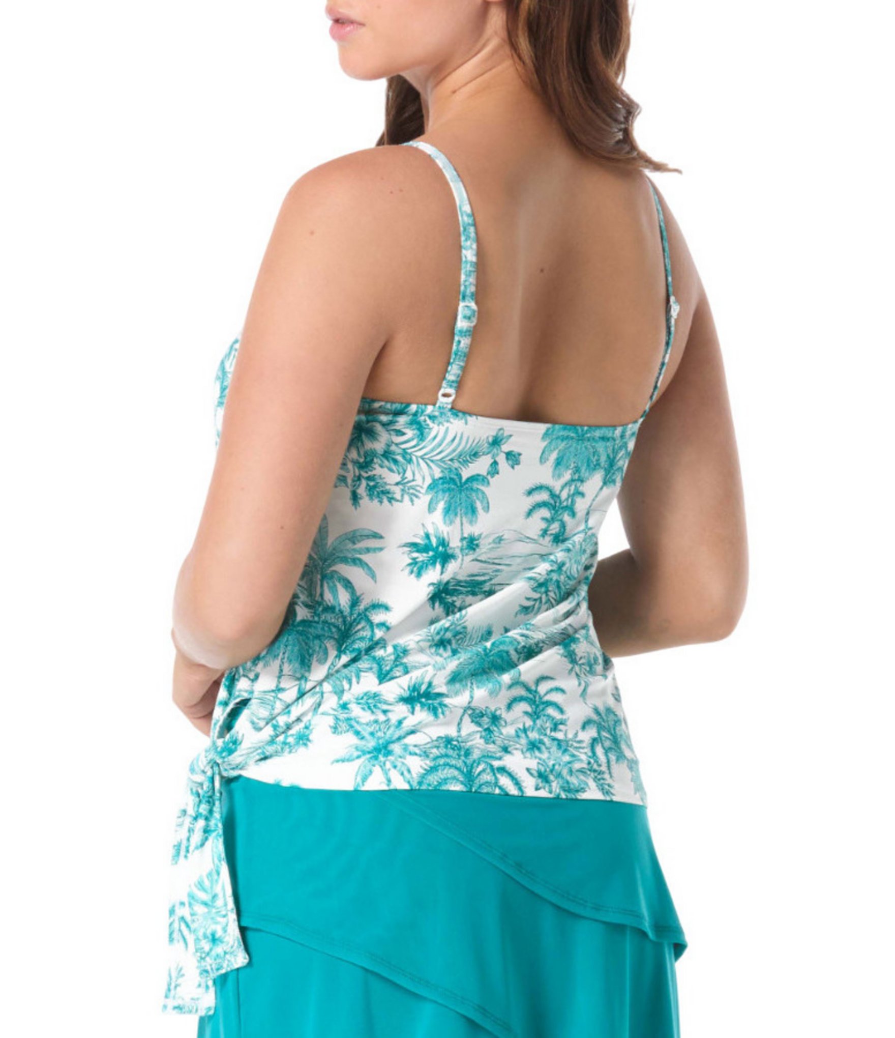 Coco Reef Dreamscape Bra Size Scoop Neck Underwire Tankini Swim Top