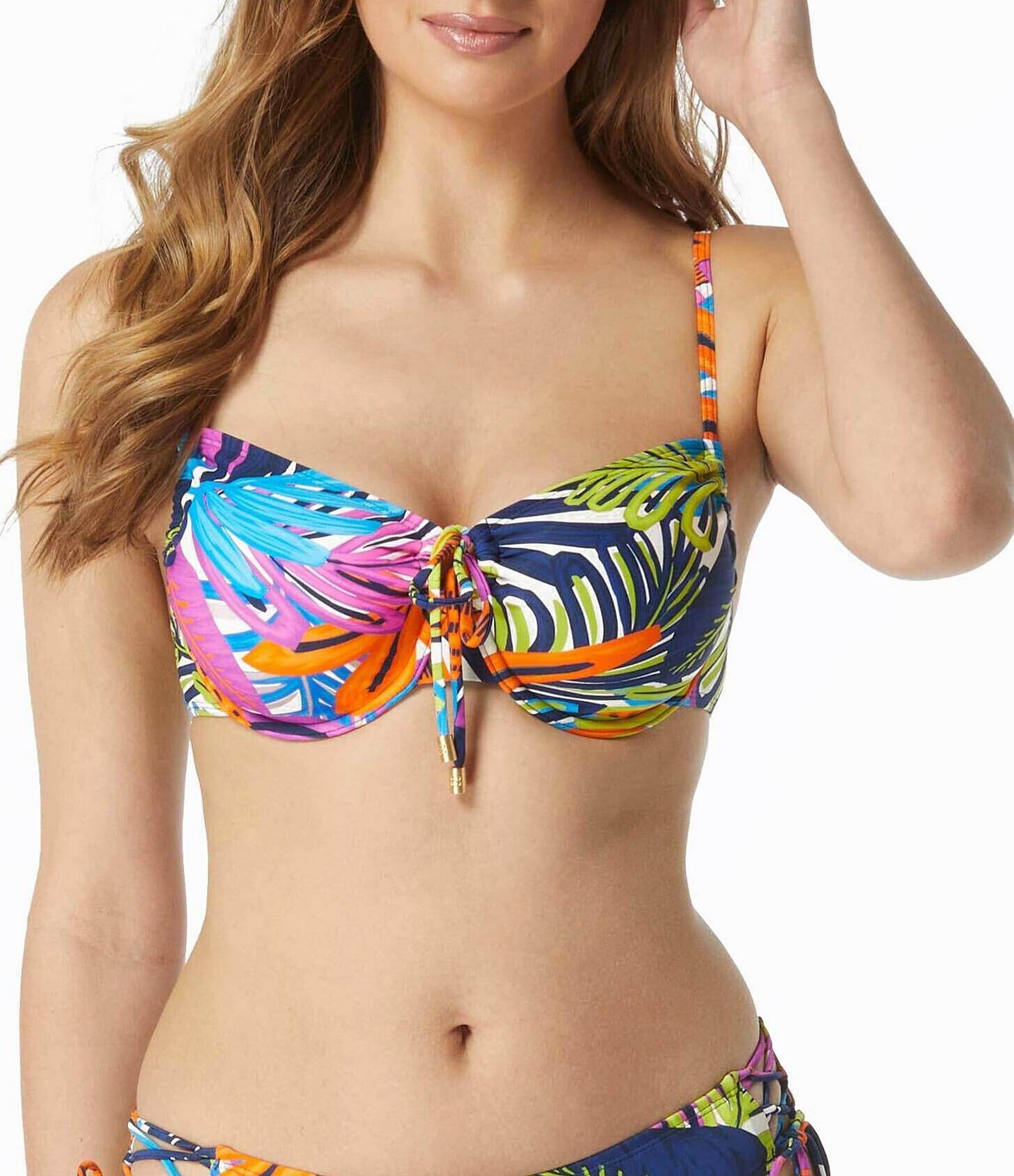 Coco Reef Eclectic Jungle Armour Tropical Print Underwire Cami Bra