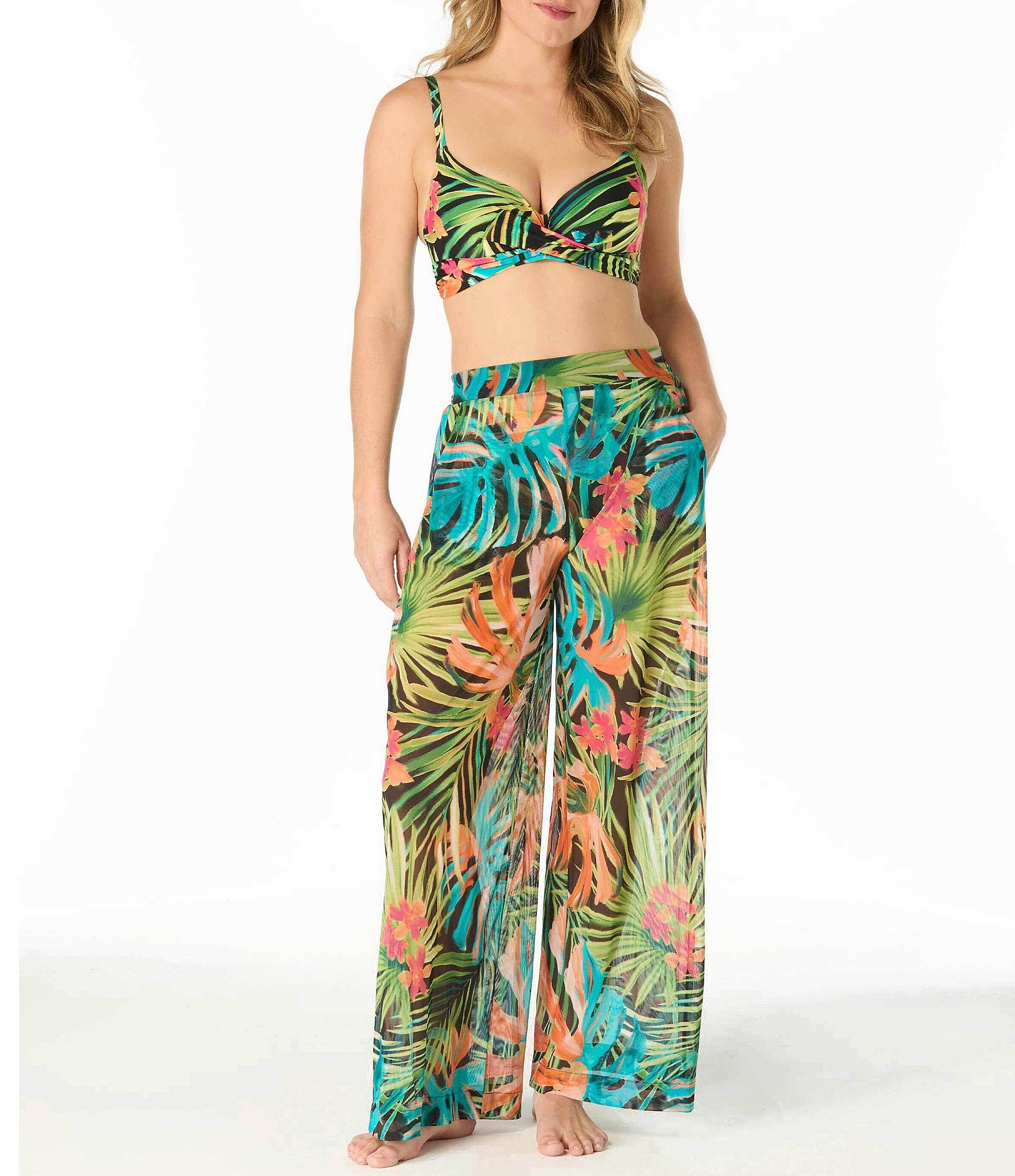 Coco Reef Island Grove Bra Size Underwire Crossover Bikini Bra Swim Top