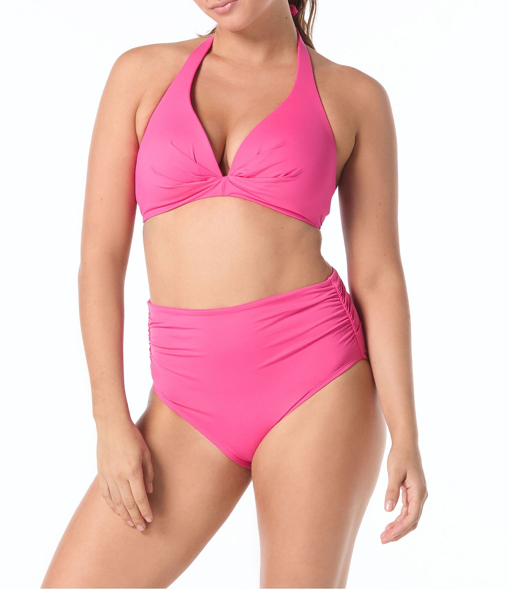 Coco Reef Solid Assure Halter Bra Size Underwire Swim Top