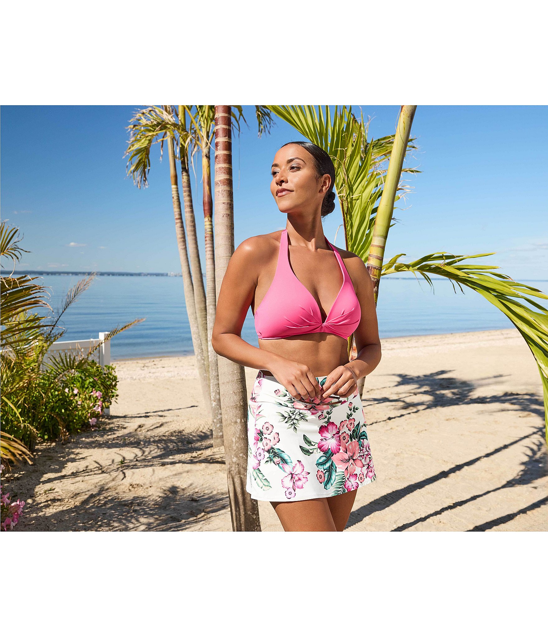 Coco Reef Solid Assure Halter Bra Size Underwire Swim Top
