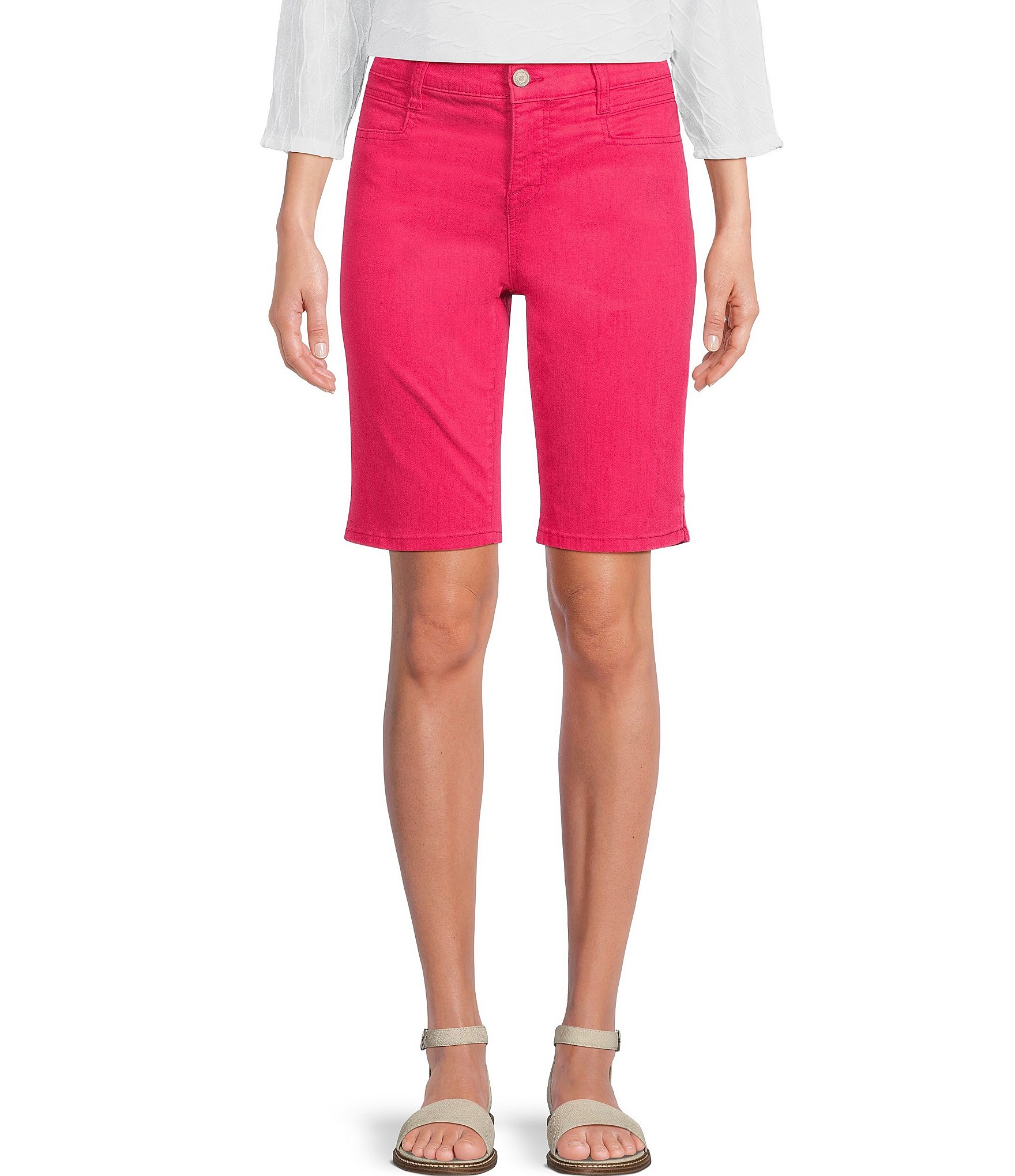 Code Bleu Chelsea 5 Pocket Mid Rise Bermuda Shorts | Dillard's