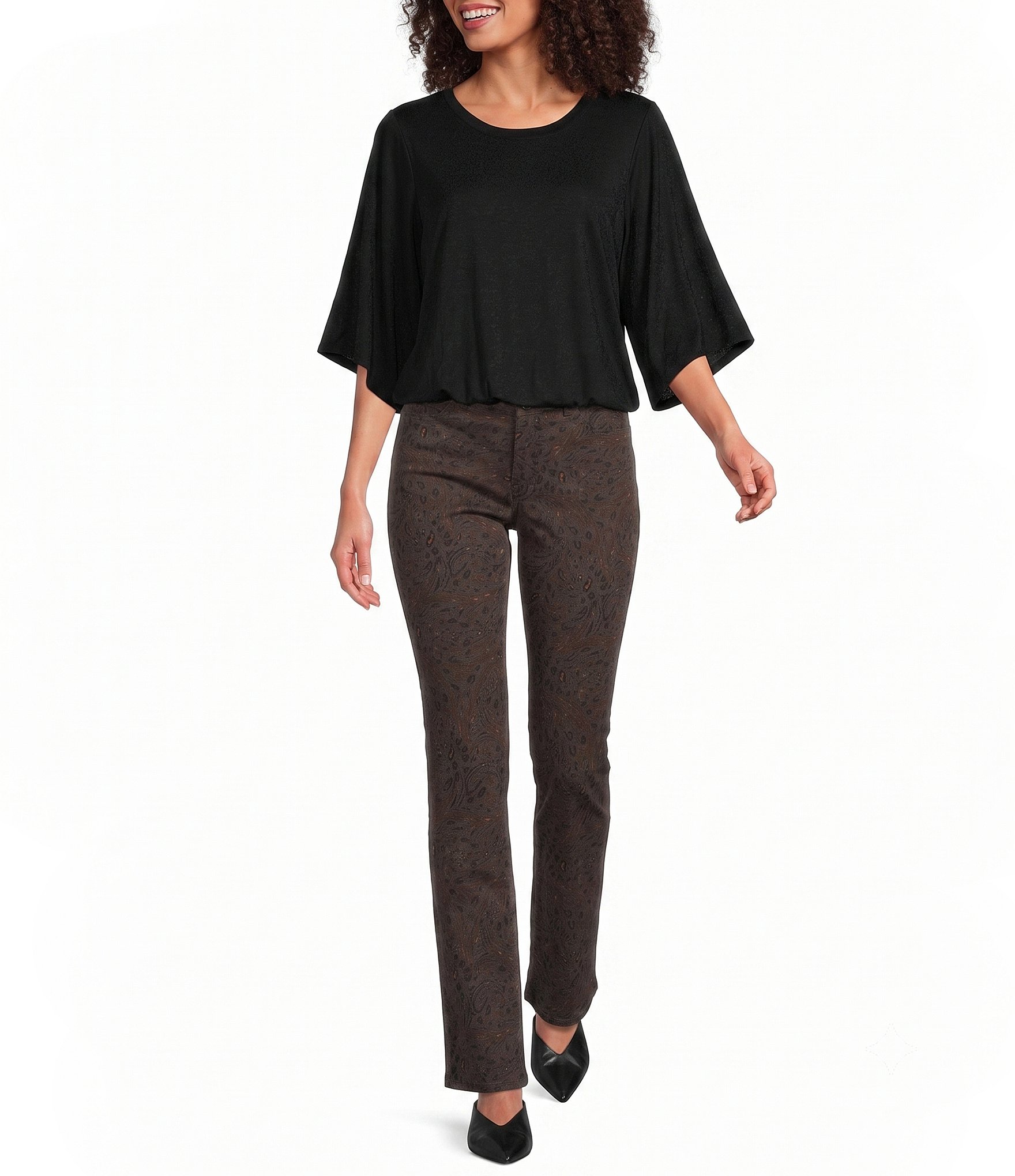 Code Bleu Chelsea Mid Rise Straight Leg Full Length Jeans