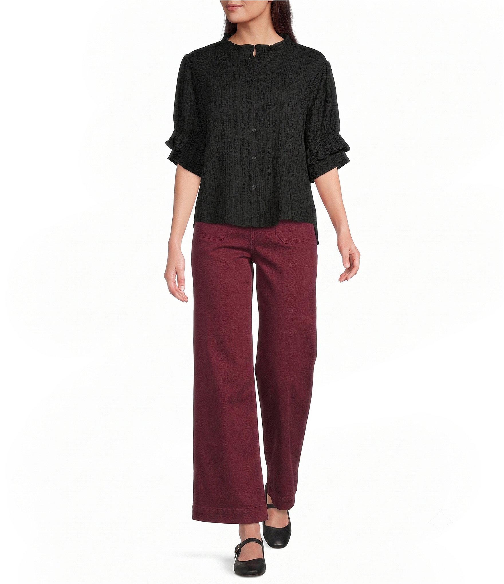 Code Bleu Chelsea Mid-Rise Straight Leg Patch Pocket Jean