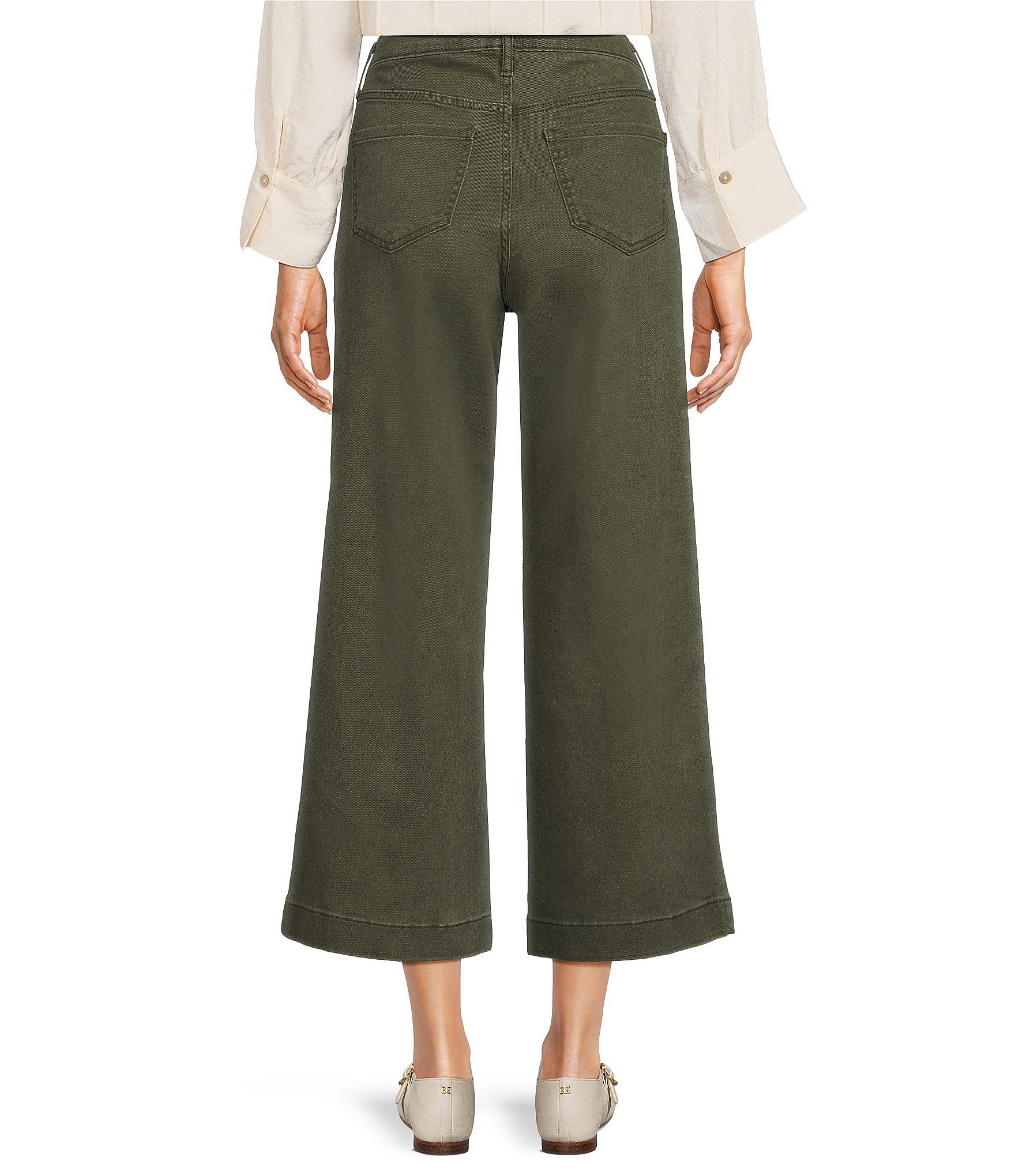 Code Bleu Denim High Rise Wide Leg Ankle Jeans