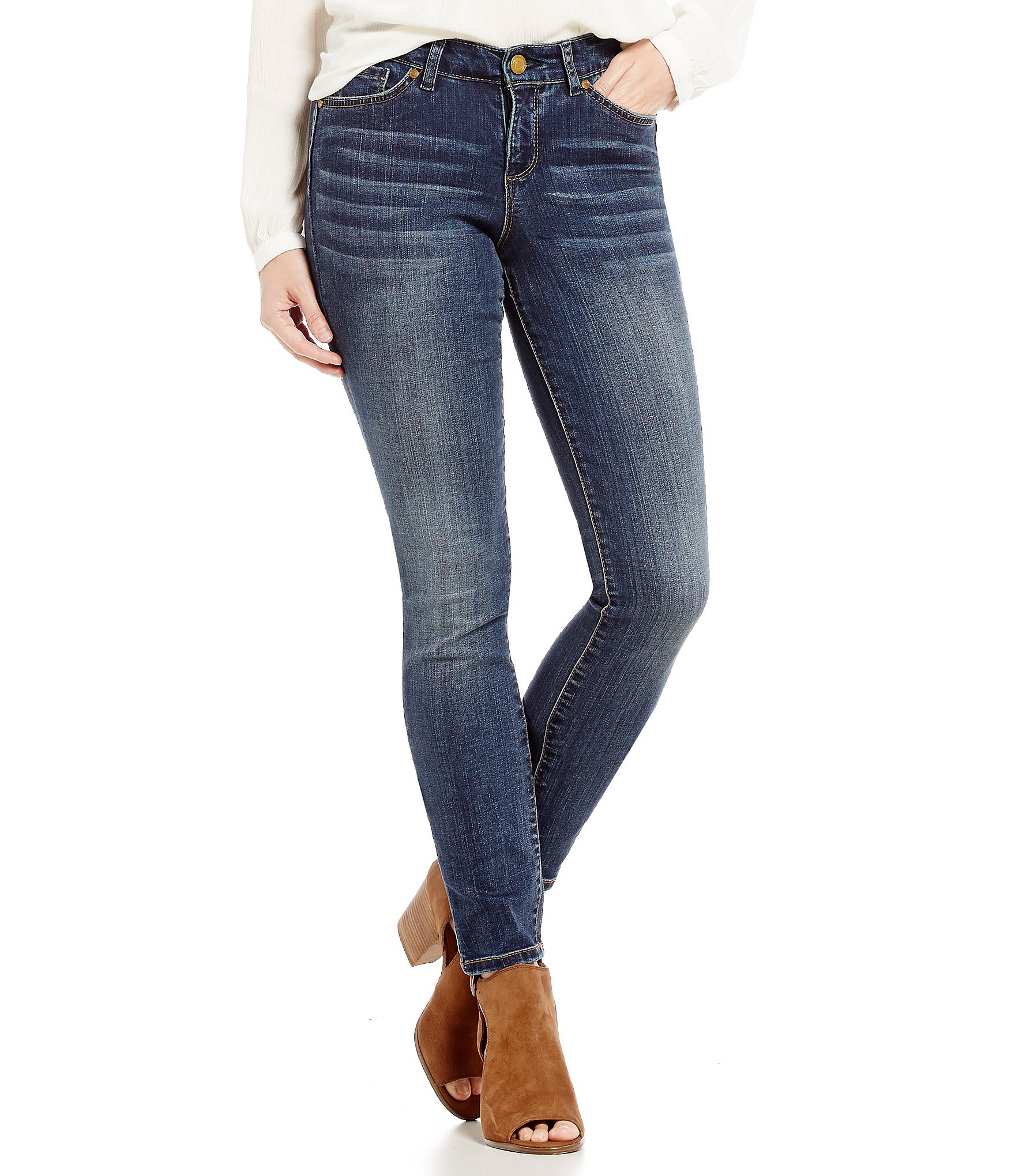 Skinny Leg Soho Dillard\'s Mid Bleu | Code Jeans Rise