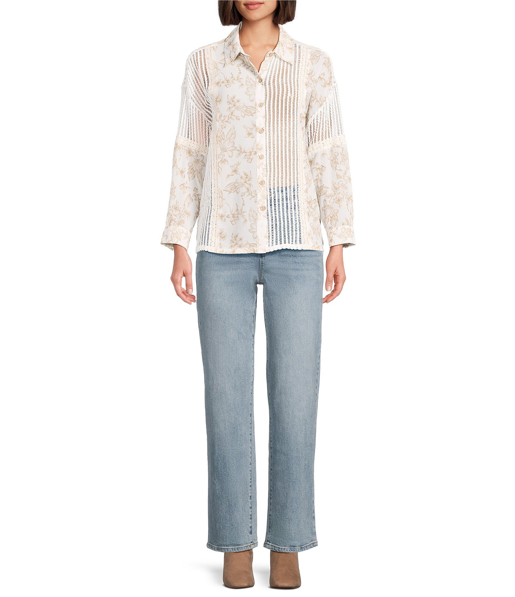 Code Bleu Stretch Denim High Rise Straight Leg Ankle Length Jeans