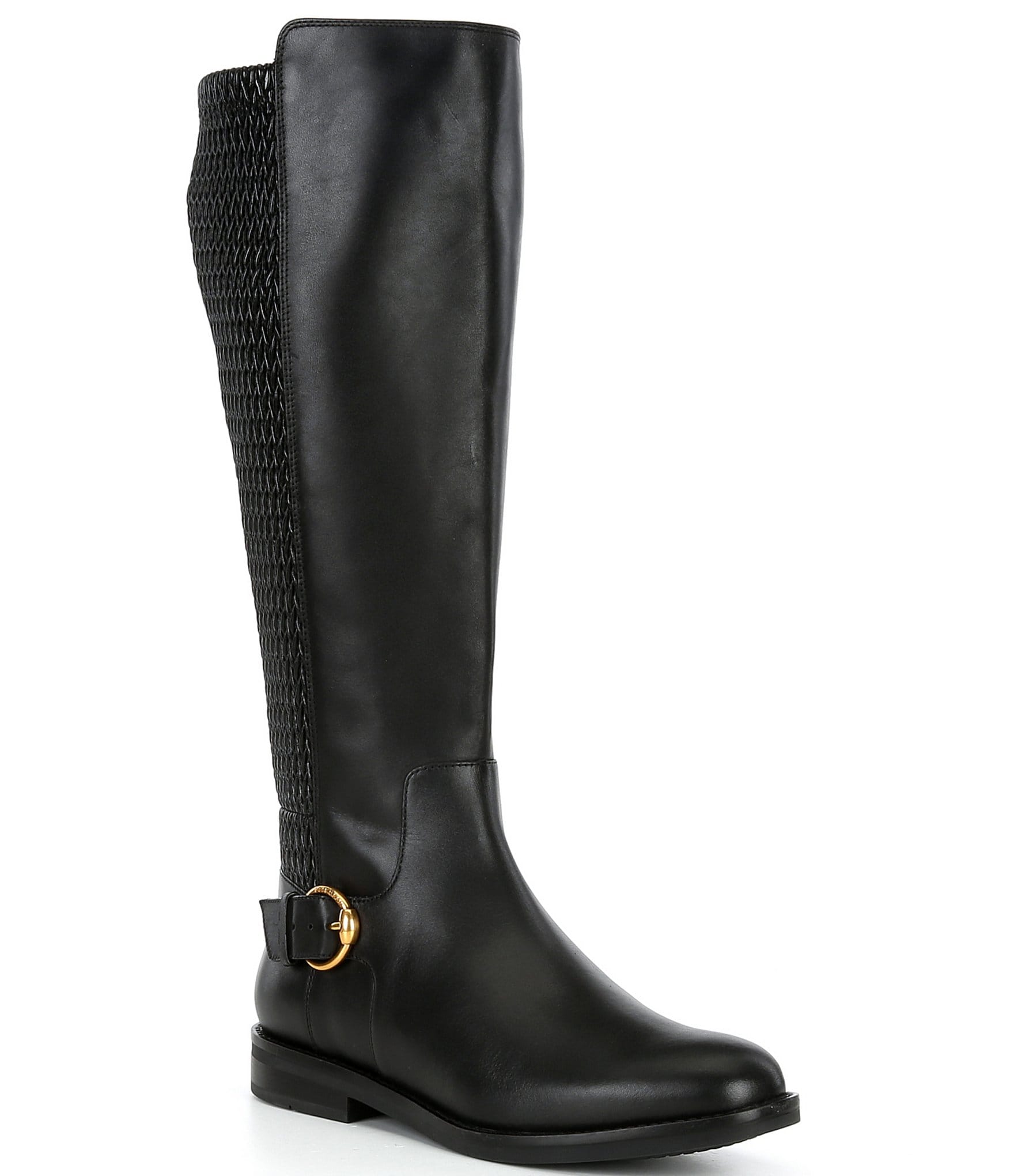 Cole Haan Clover Leather Stretch Tall Riding Boots | Dillard's
