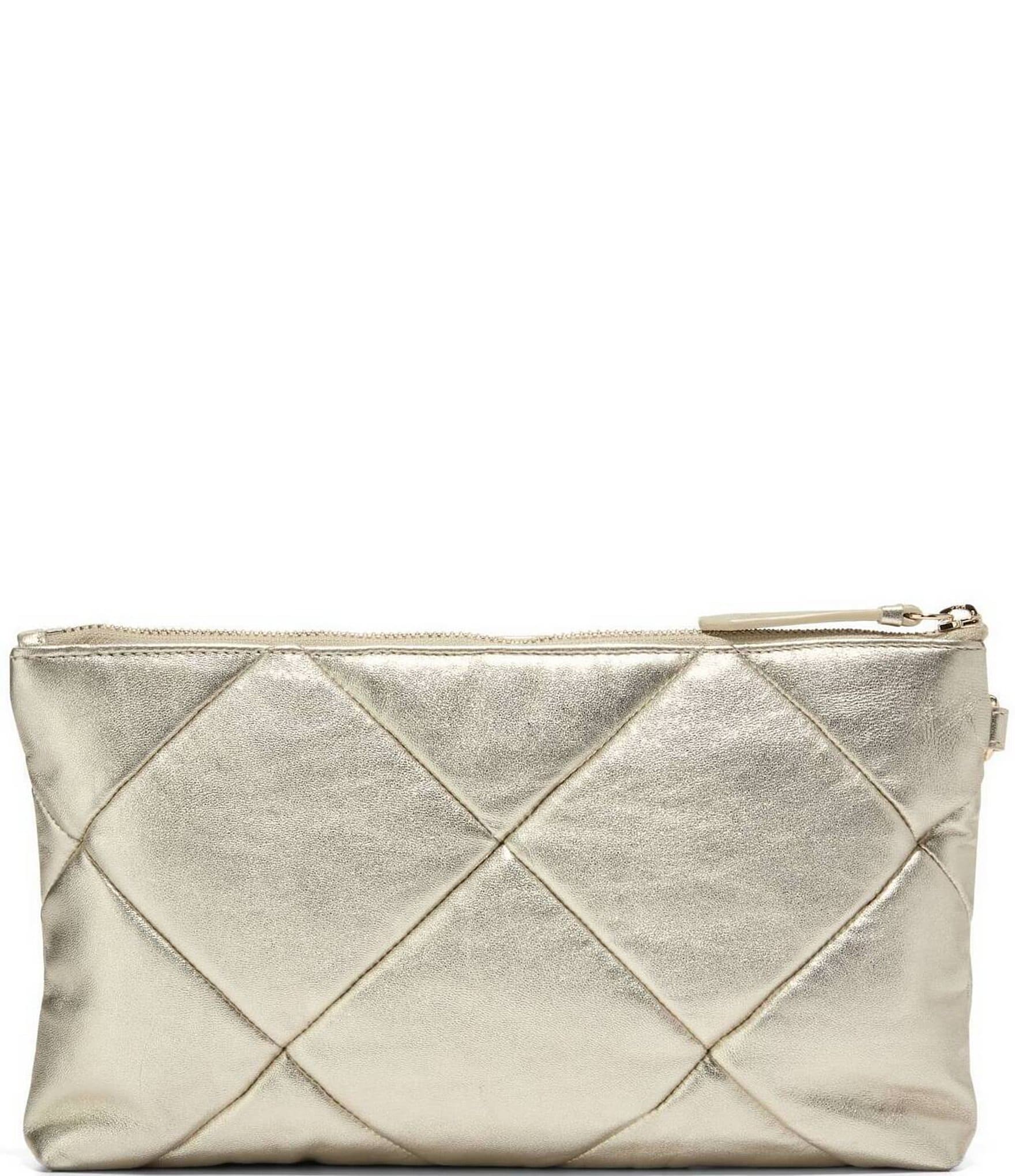 Cole Haan Essential Quilted Metallic Gold Clutch