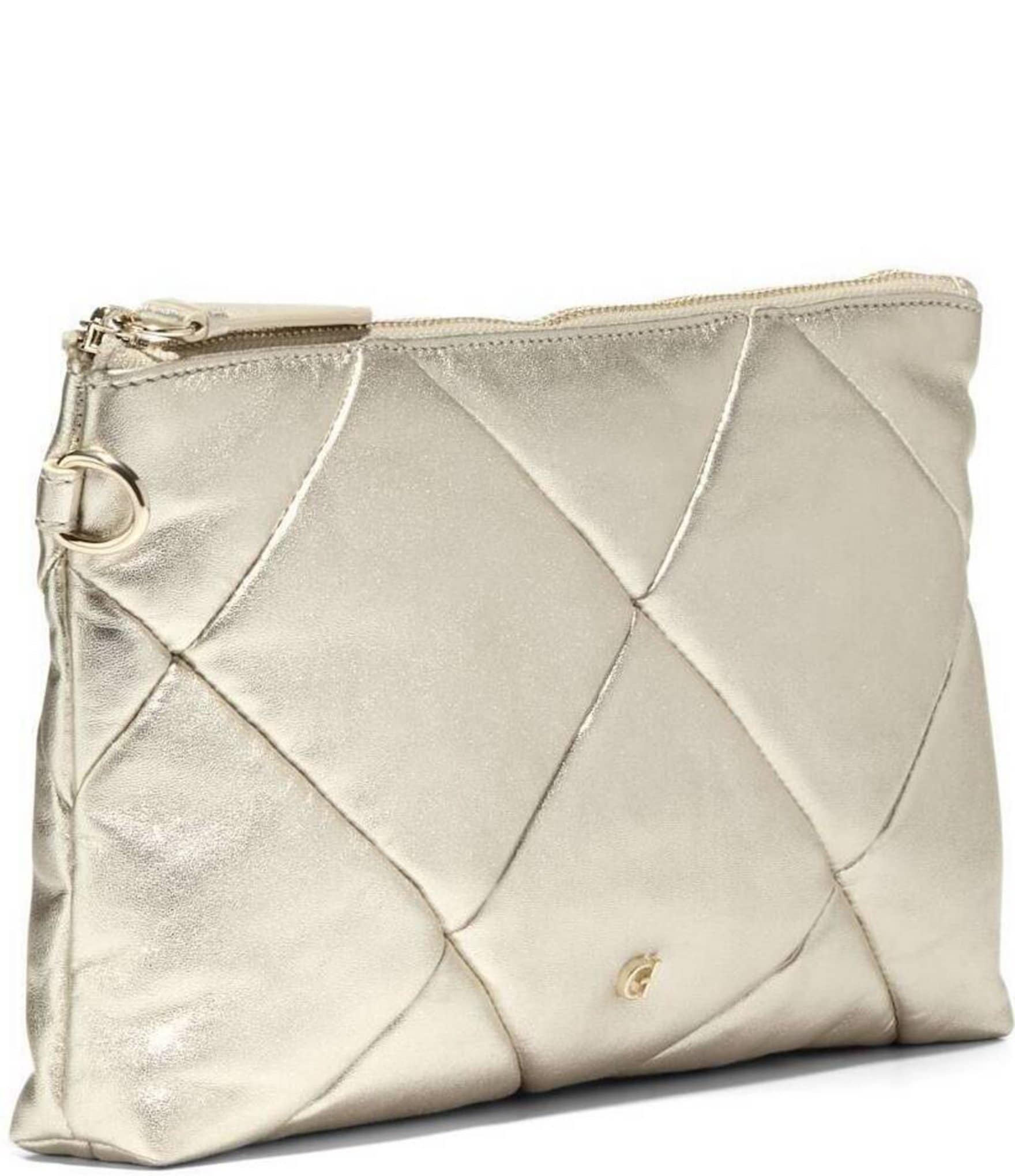 Cole Haan Essential Quilted Metallic Gold Clutch