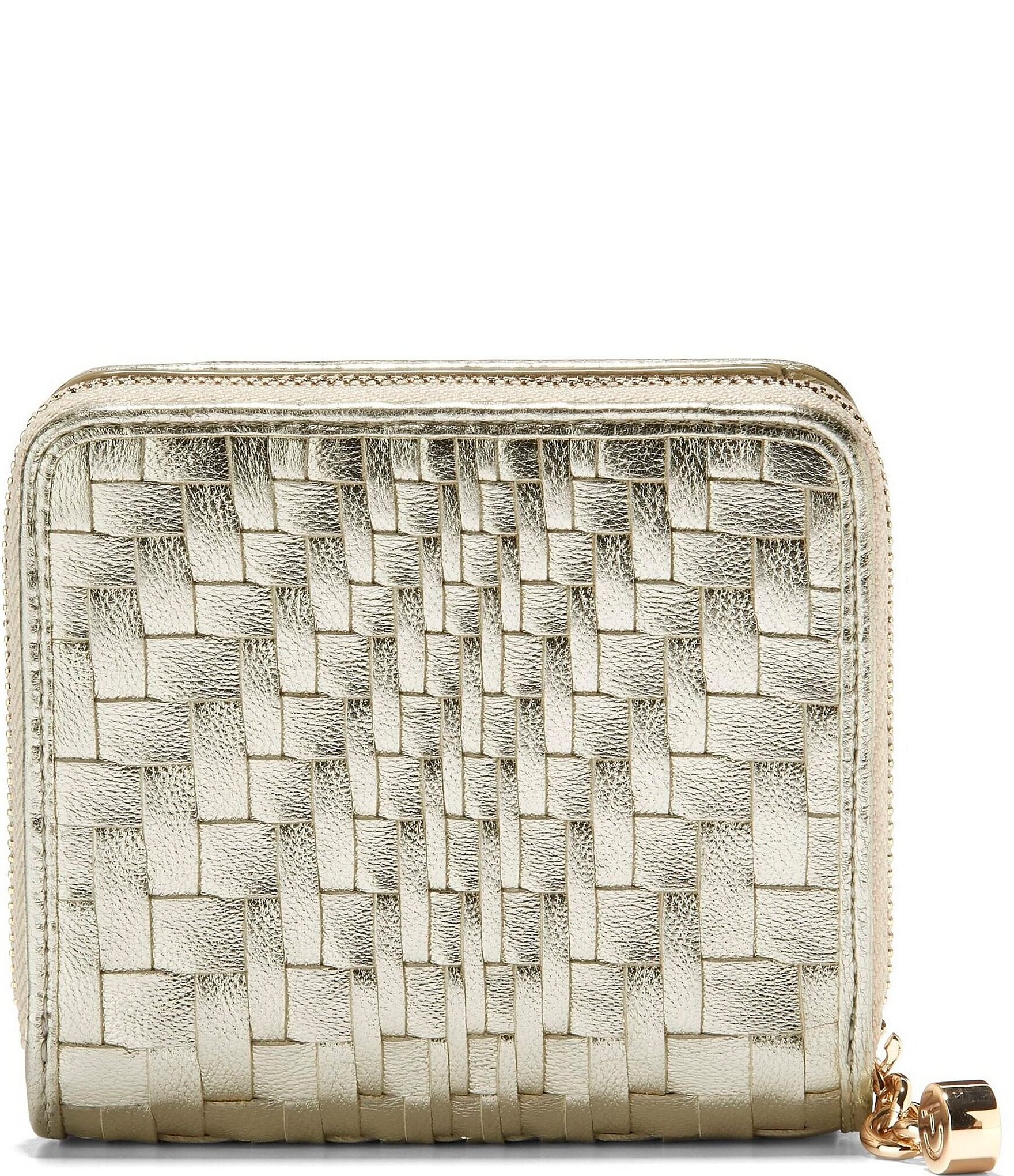 Cole Haan Essential Woven Metallic Zip Wallet