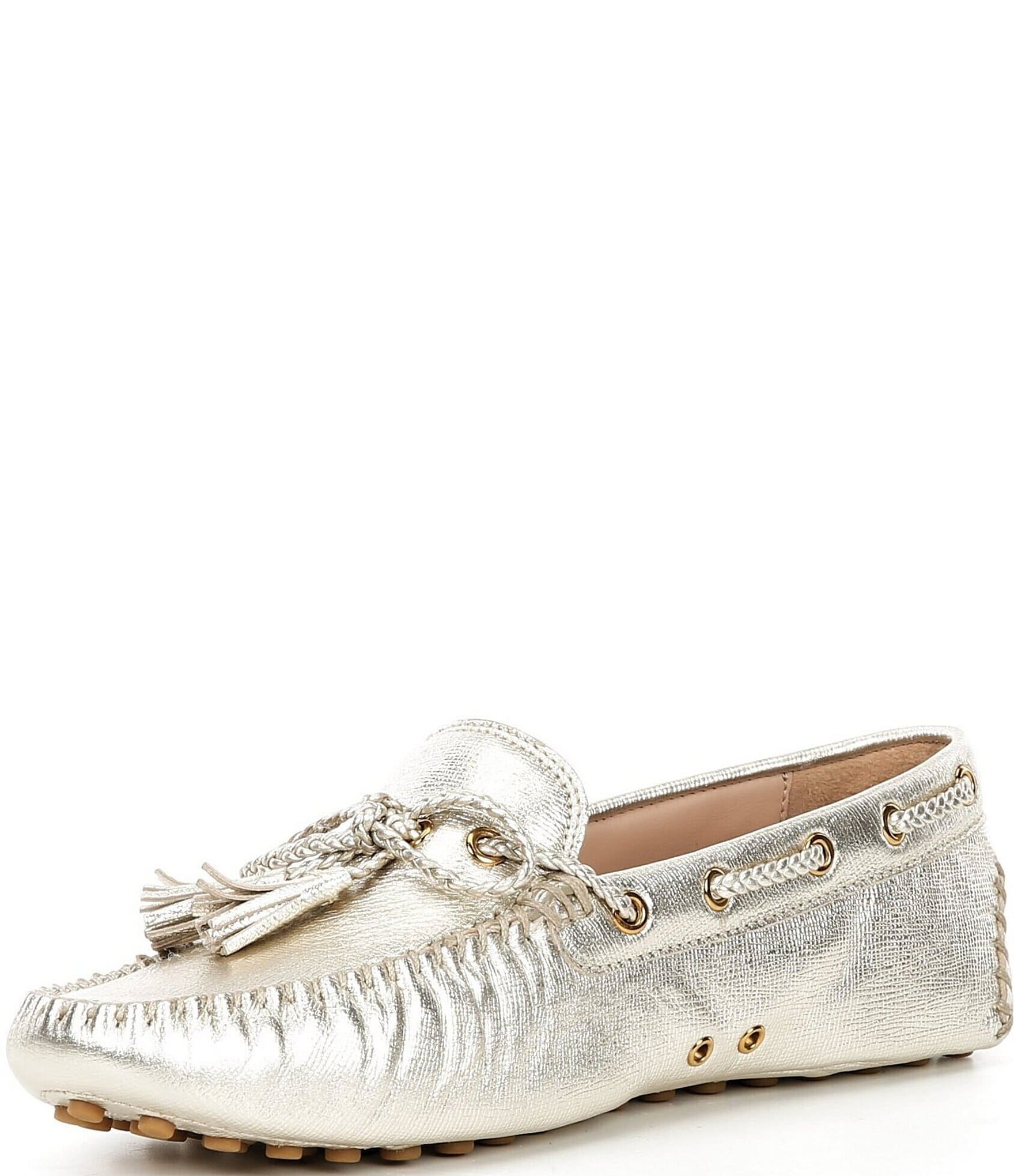 Cole Haan Gissella Leather Tassel Driver Loafers