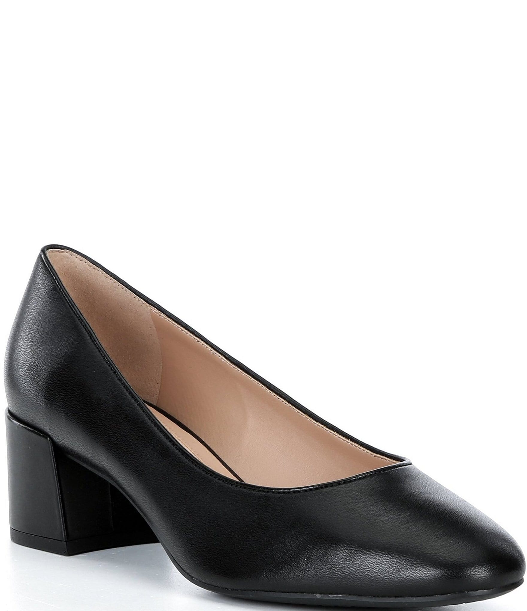 Cole Haan Go-To Shayla Leather Block Heel Pumps