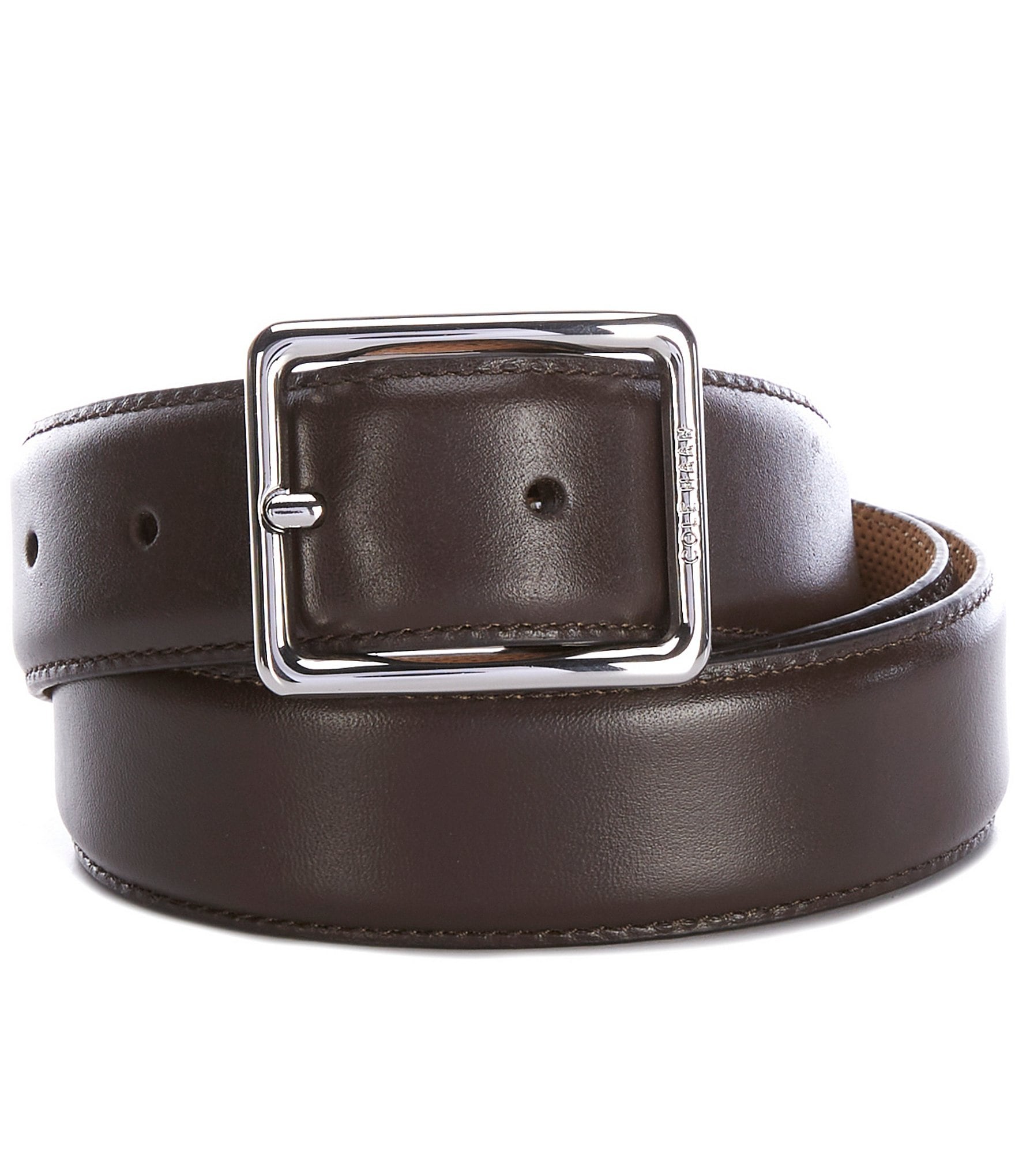 Cole Haan Grand Golf Overlay Drop-Edge/Stitched Belt