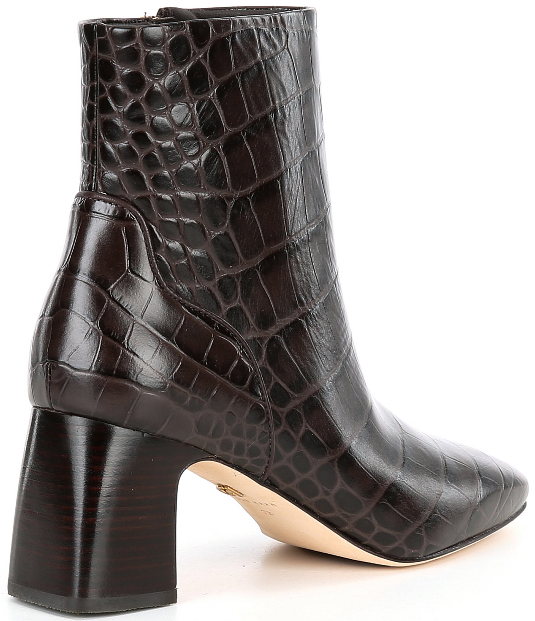 Cole Haan Guiliana Crocodile Embossed Leather Booties