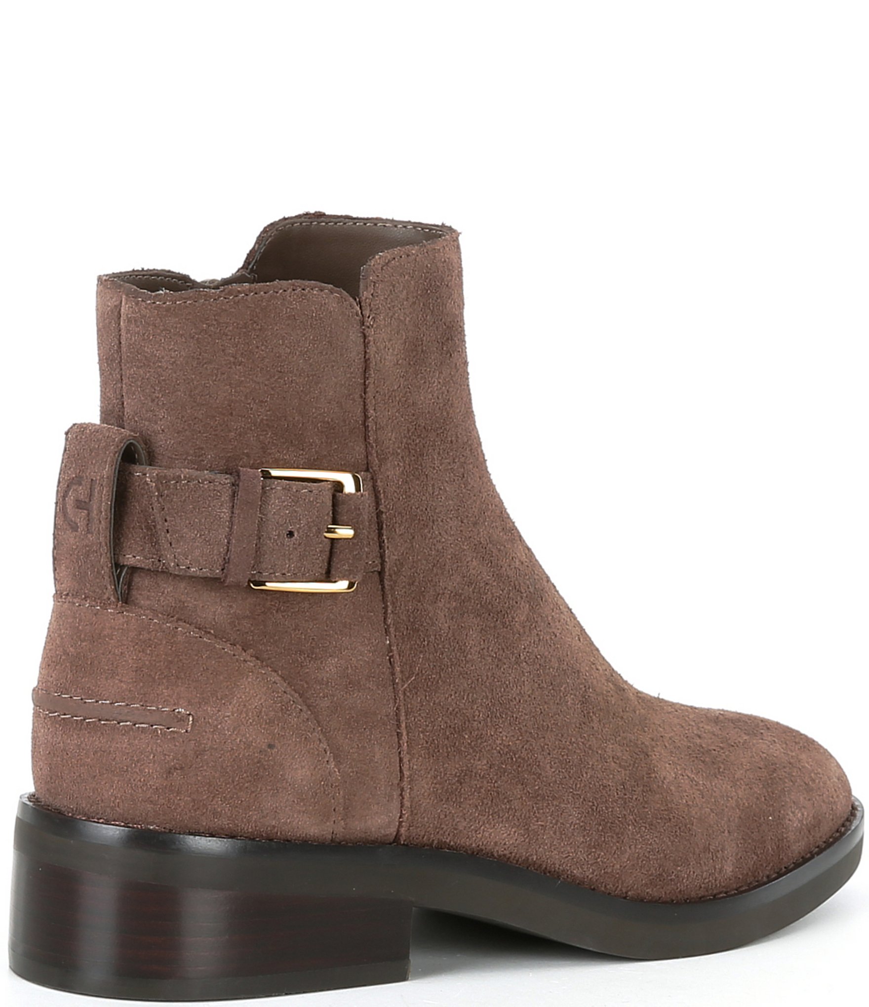 Cole Haan Hampshire Suede Buckle Booties