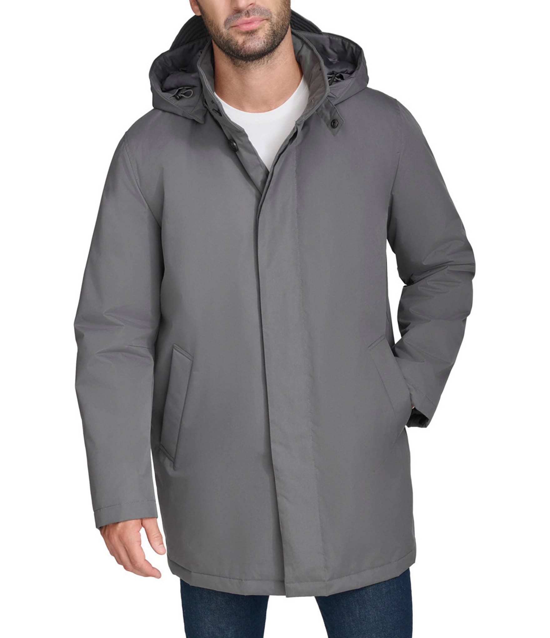 Cole Haan Hooded Topcoat Jacket