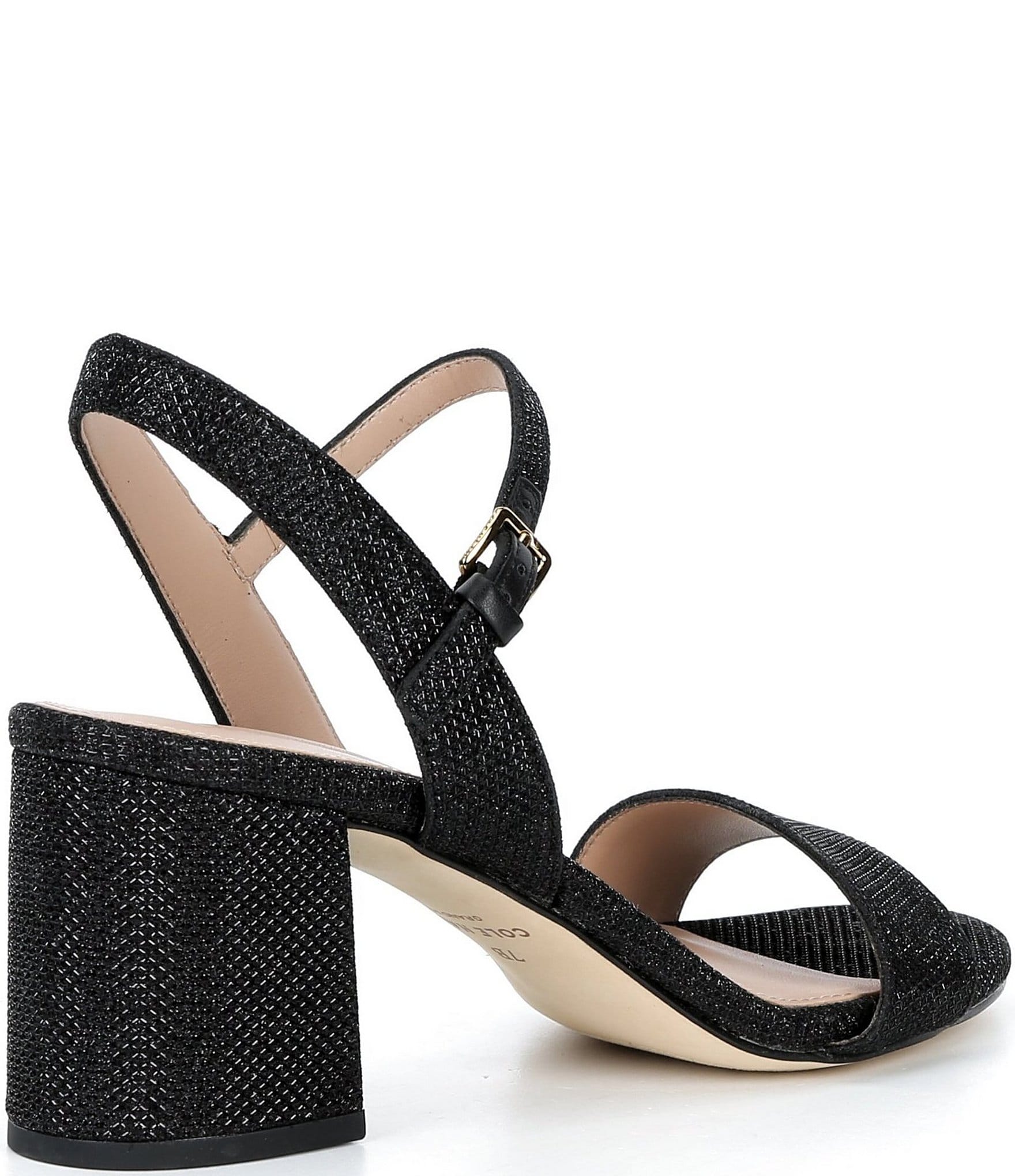 Cole Haan Josie Glitter Mesh Ankle Strap Dress Sandals
