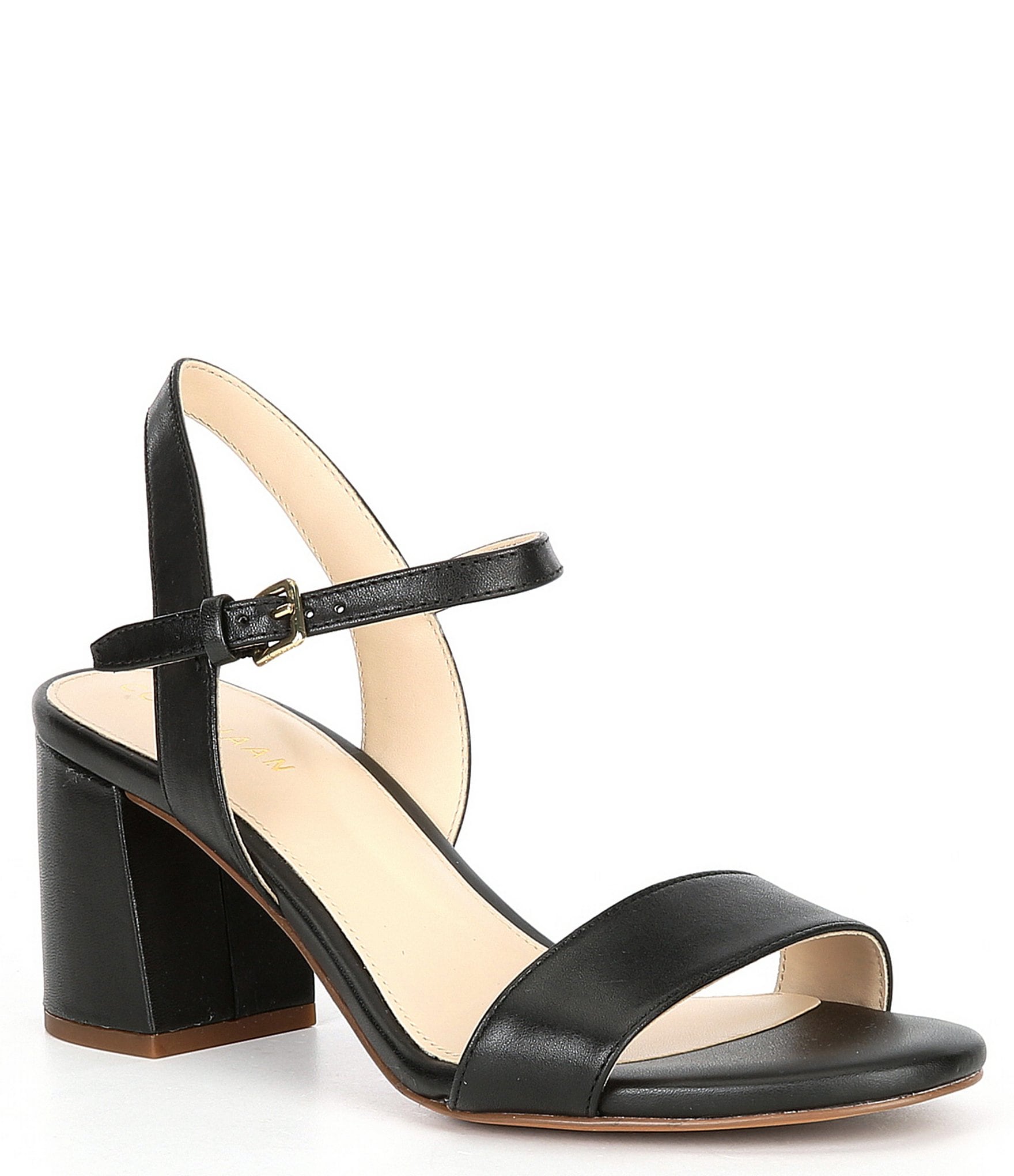 Cole Haan Josie Leather Block Heel Dress Sandals | Dillard's