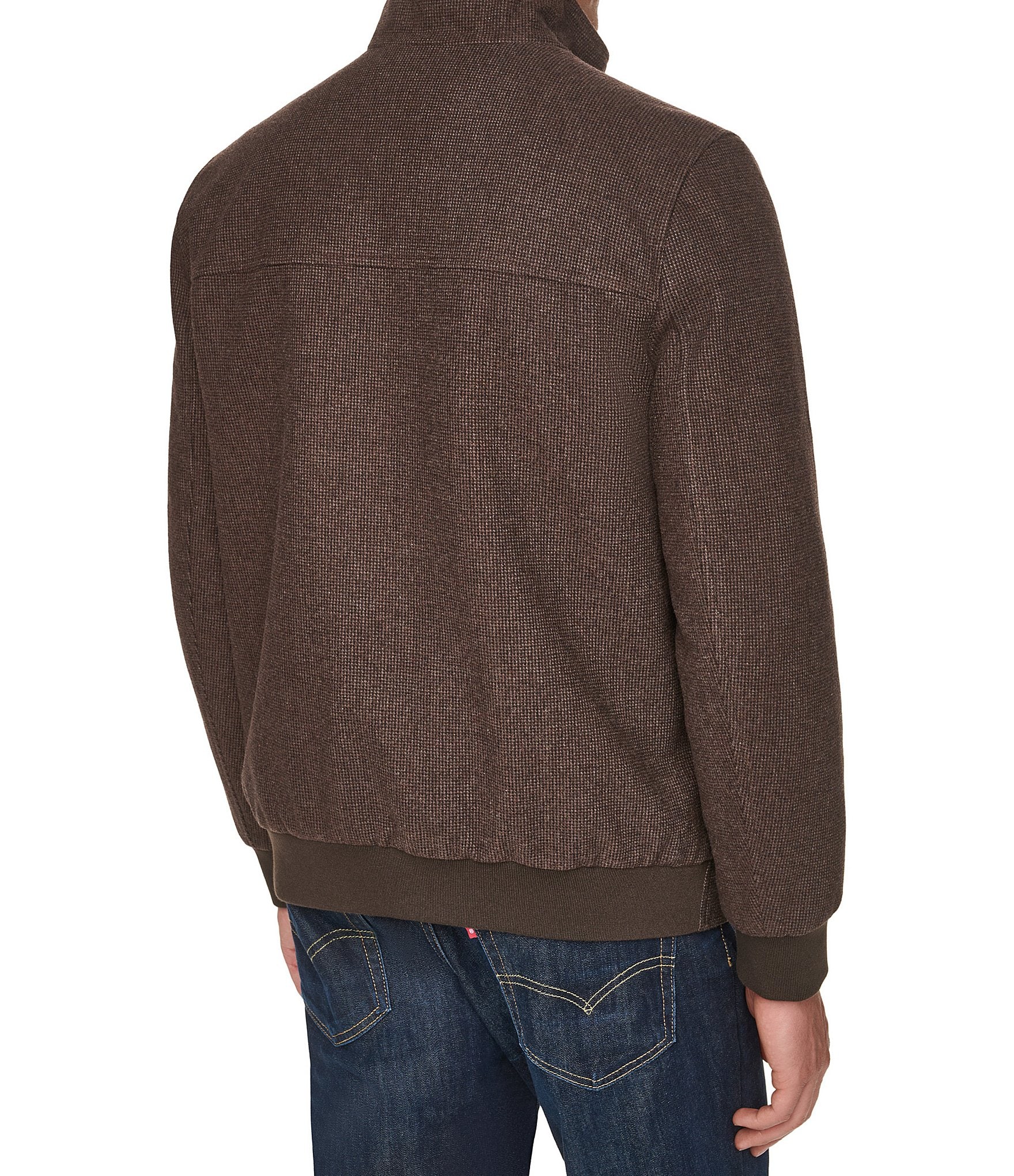 Cole Haan Long Sleeve Wool Blend Bomber Jacket