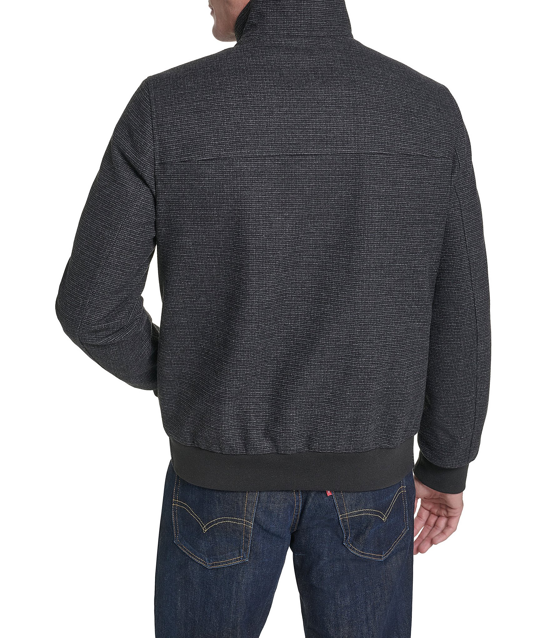 Cole Haan Long Sleeve Wool Blend Bomber Jacket