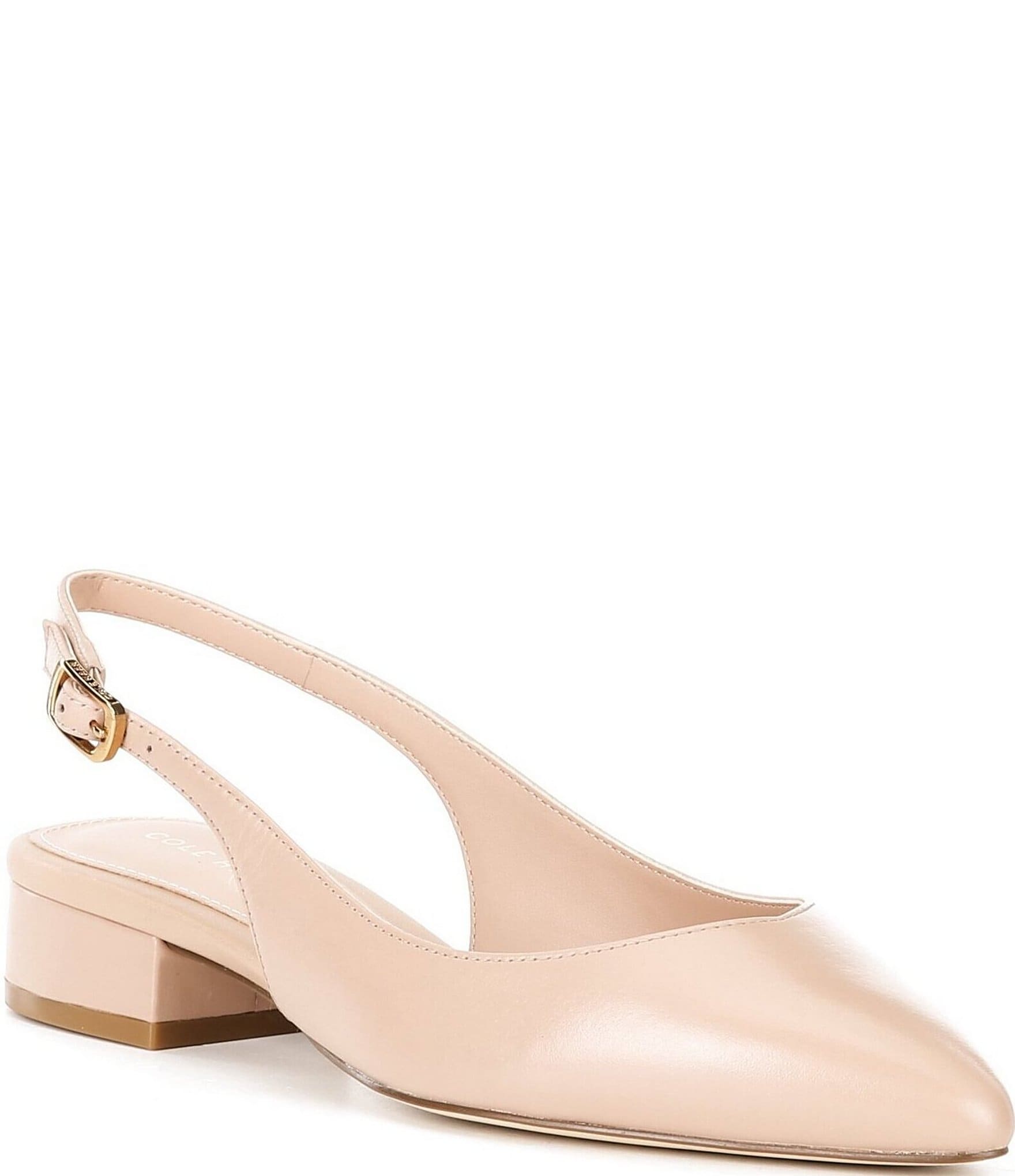 Cole Haan Mazie Leather Slingback Pointed Toe Pumps | Dillard's