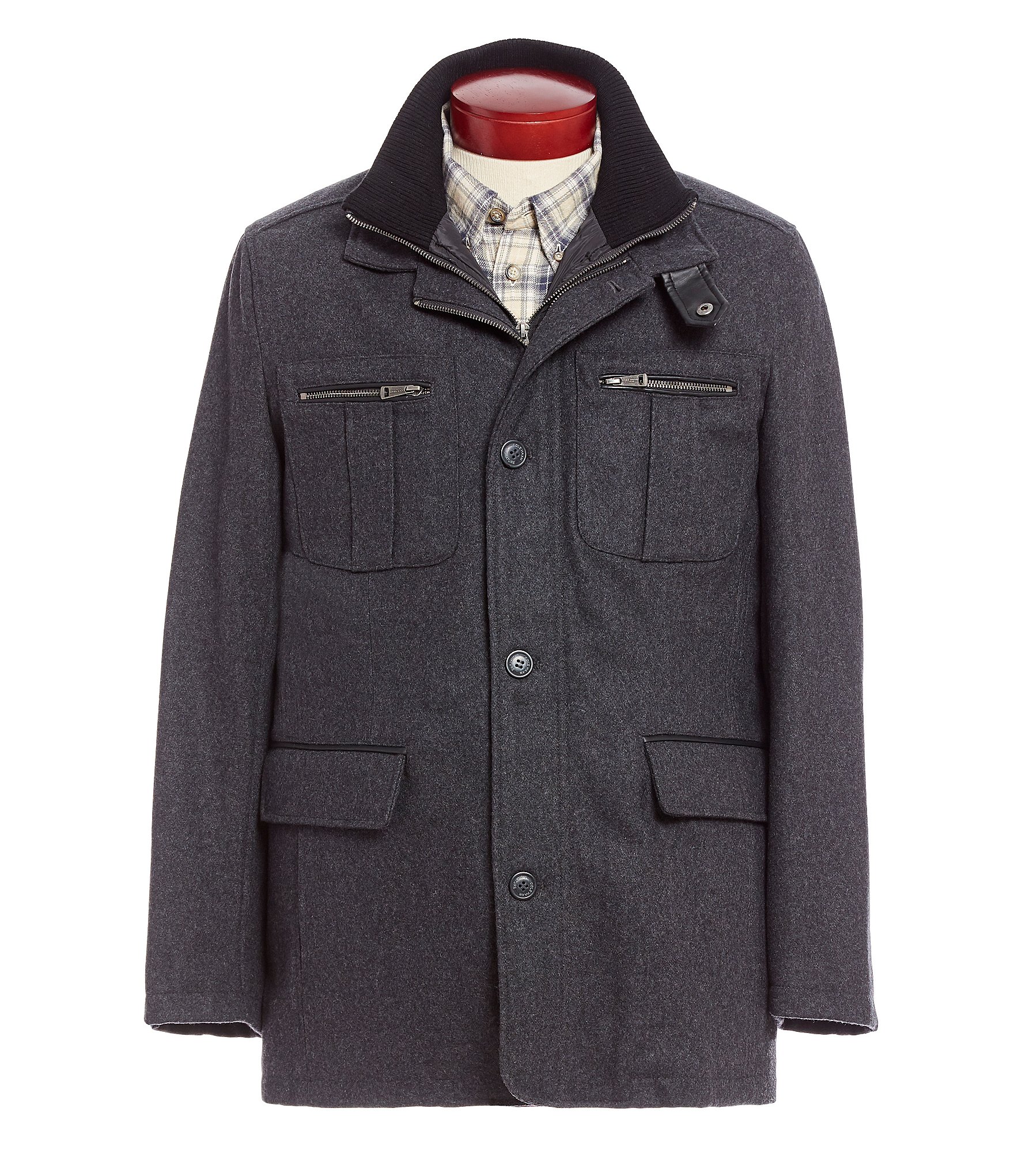 Cole Haan Melton Wool Car Coat