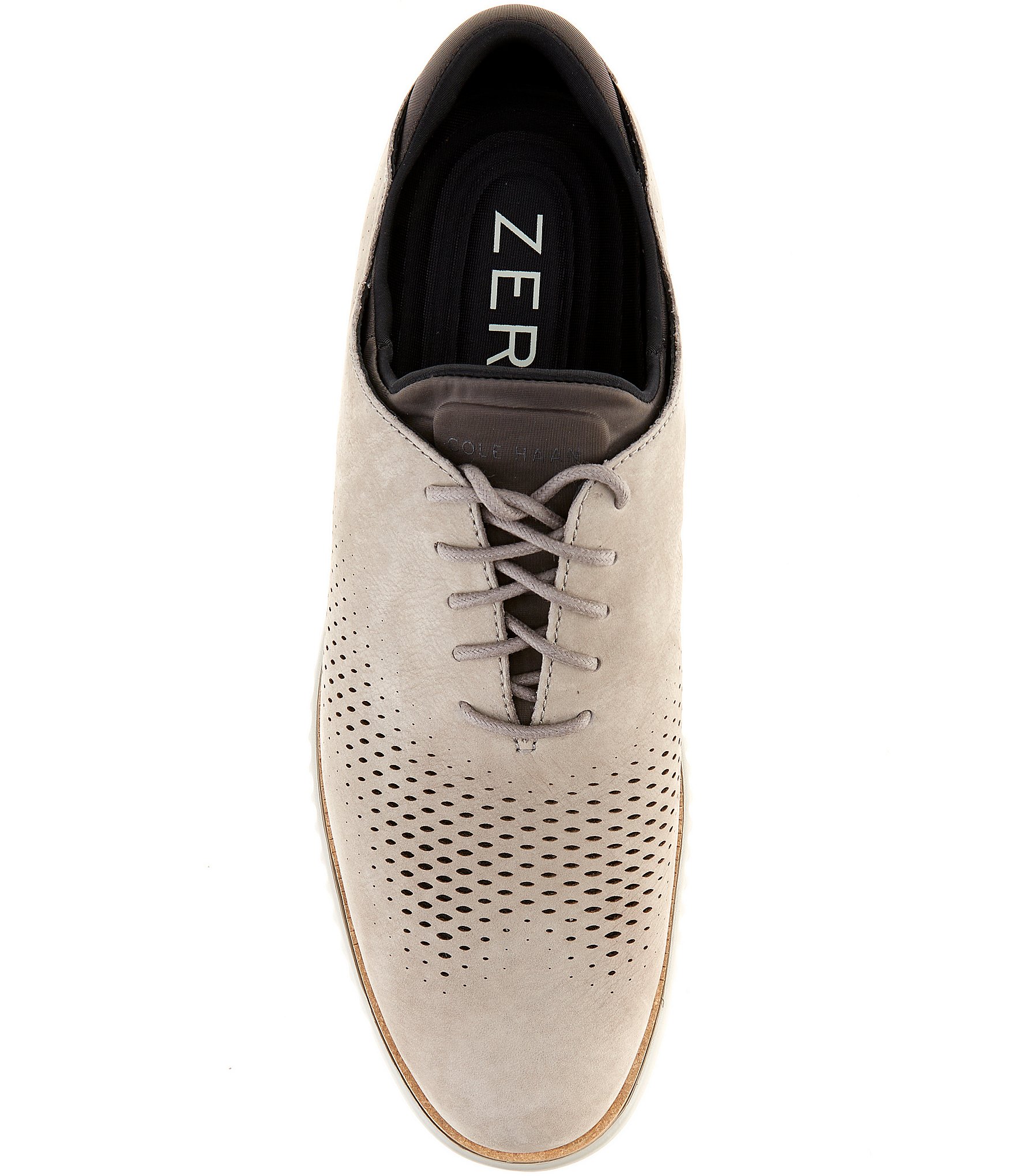 Cole Haan Men's 2.ZERØGRAND Perforated Nubuck Laser Wingtip Oxfords