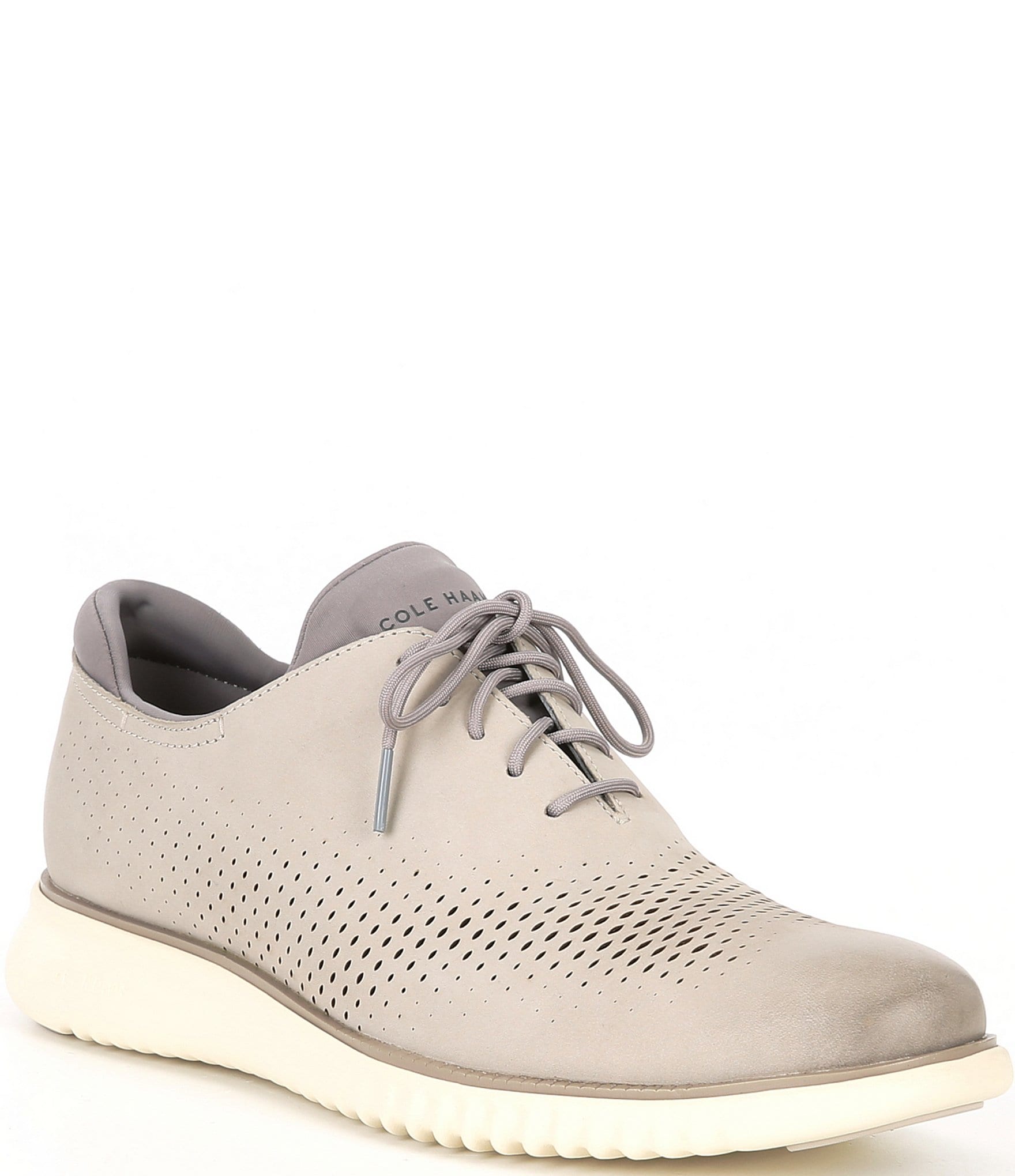 Cole Haan Men's 2.ZERØGRAND Nubuck Stitchlite™ Laser Cut Oxfords ...